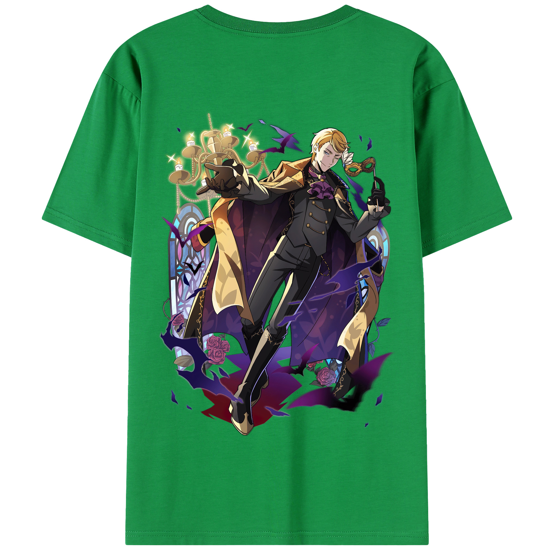 （画像用） 文豪ストレイドッグス Bungo Stray Dogs 綿100％半袖Tシャツ（背面プリント）