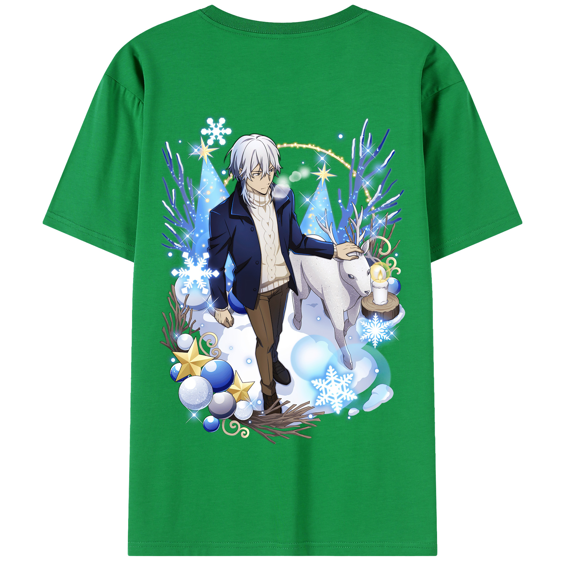 （画像用） 文豪ストレイドッグス Bungo Stray Dogs 綿100％半袖Tシャツ（背面プリント）