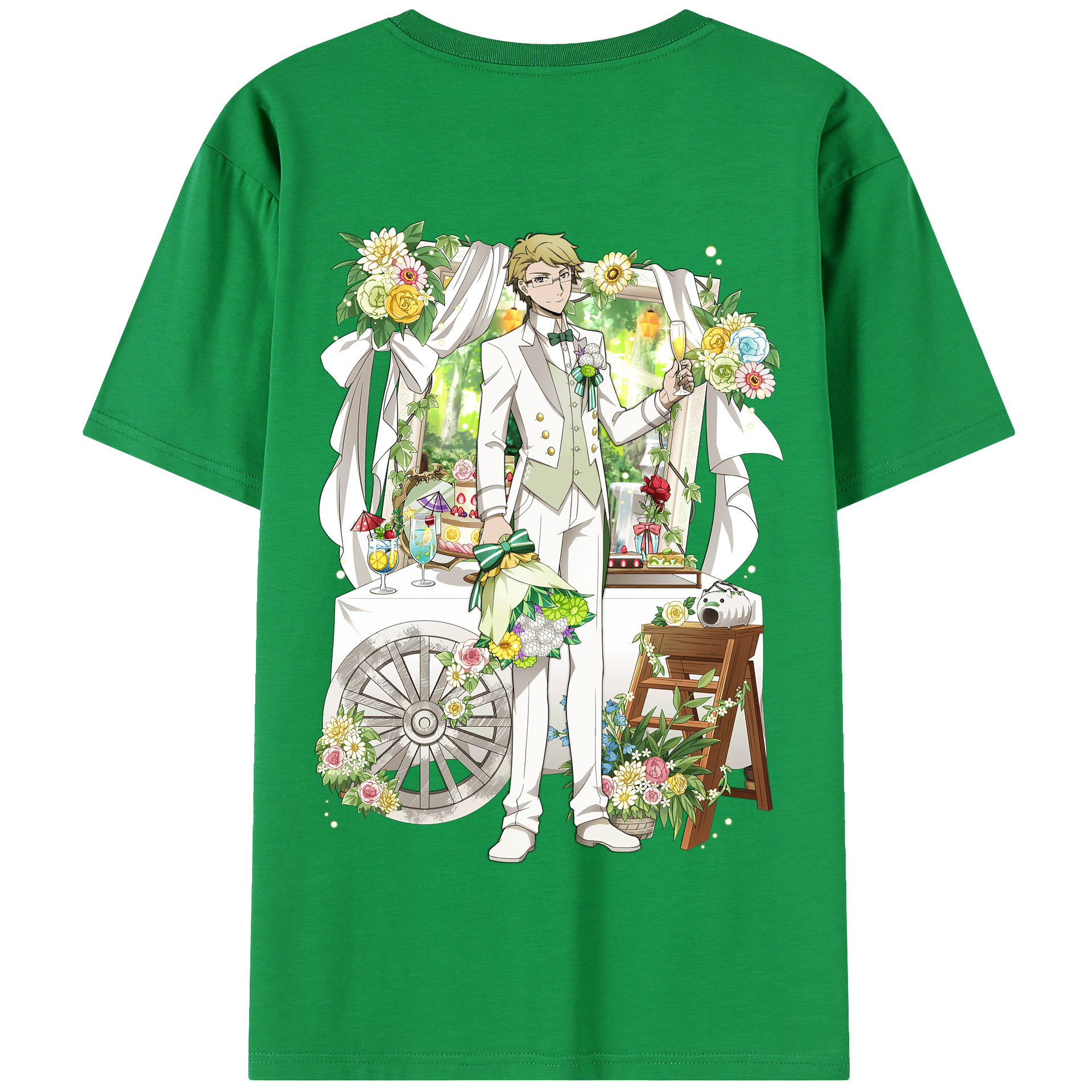 （画像用） 文豪ストレイドッグス Bungo Stray Dogs 綿100％半袖Tシャツ（背面プリント）