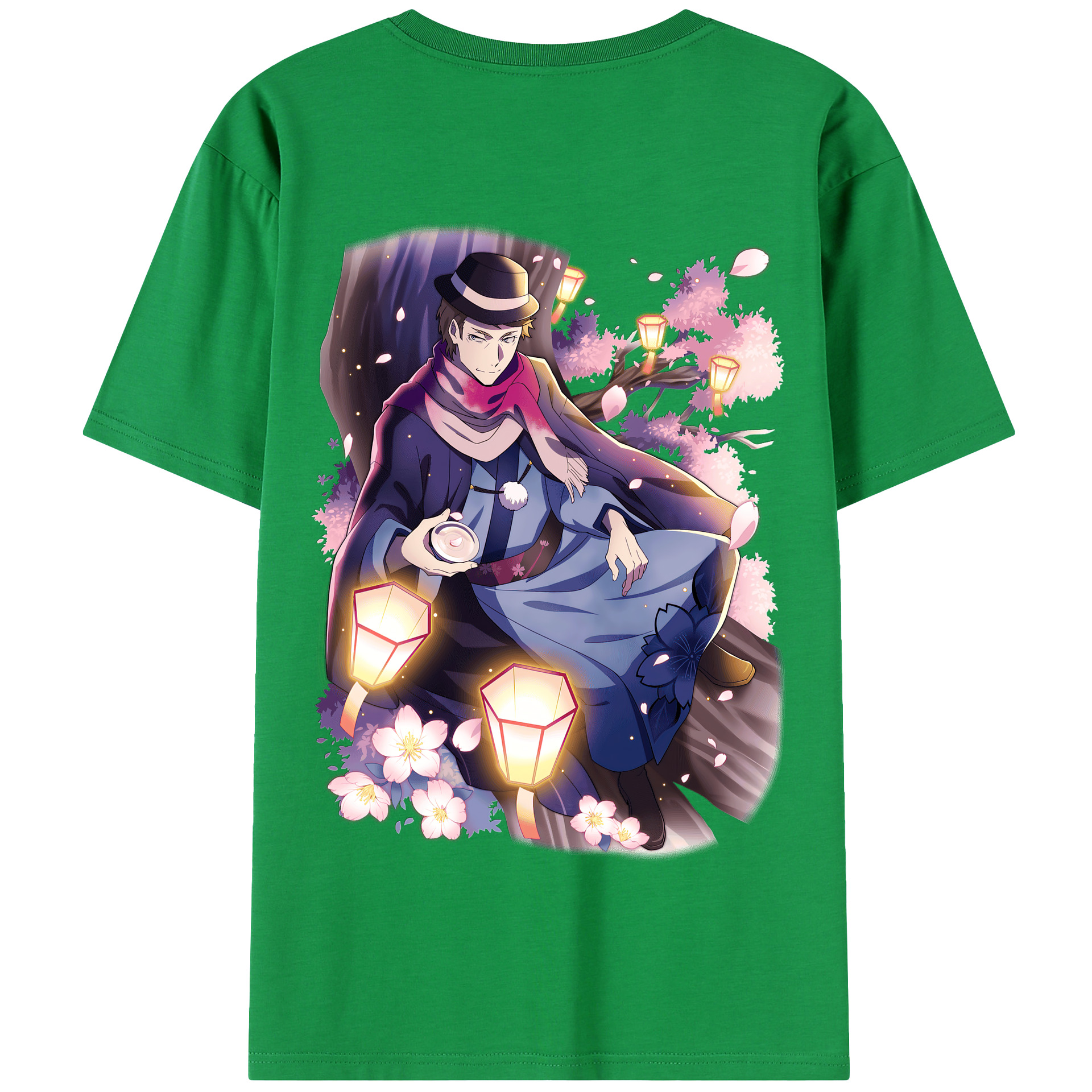（画像用） 文豪ストレイドッグス Bungo Stray Dogs 綿100％半袖Tシャツ（背面プリント）
