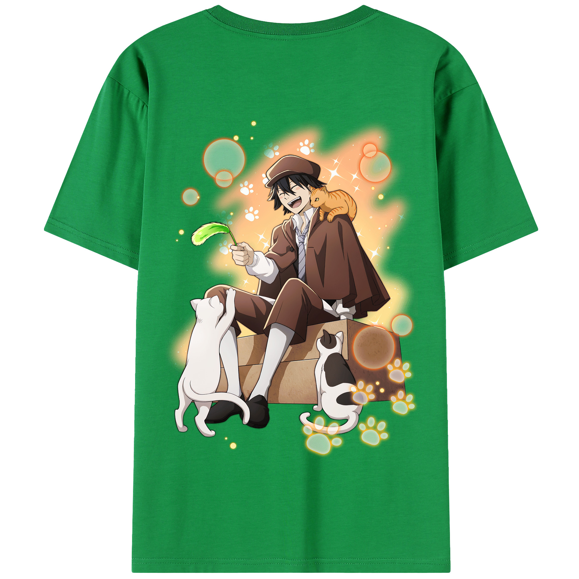 （画像用） 文豪ストレイドッグス Bungo Stray Dogs 綿100％半袖Tシャツ（背面プリント）