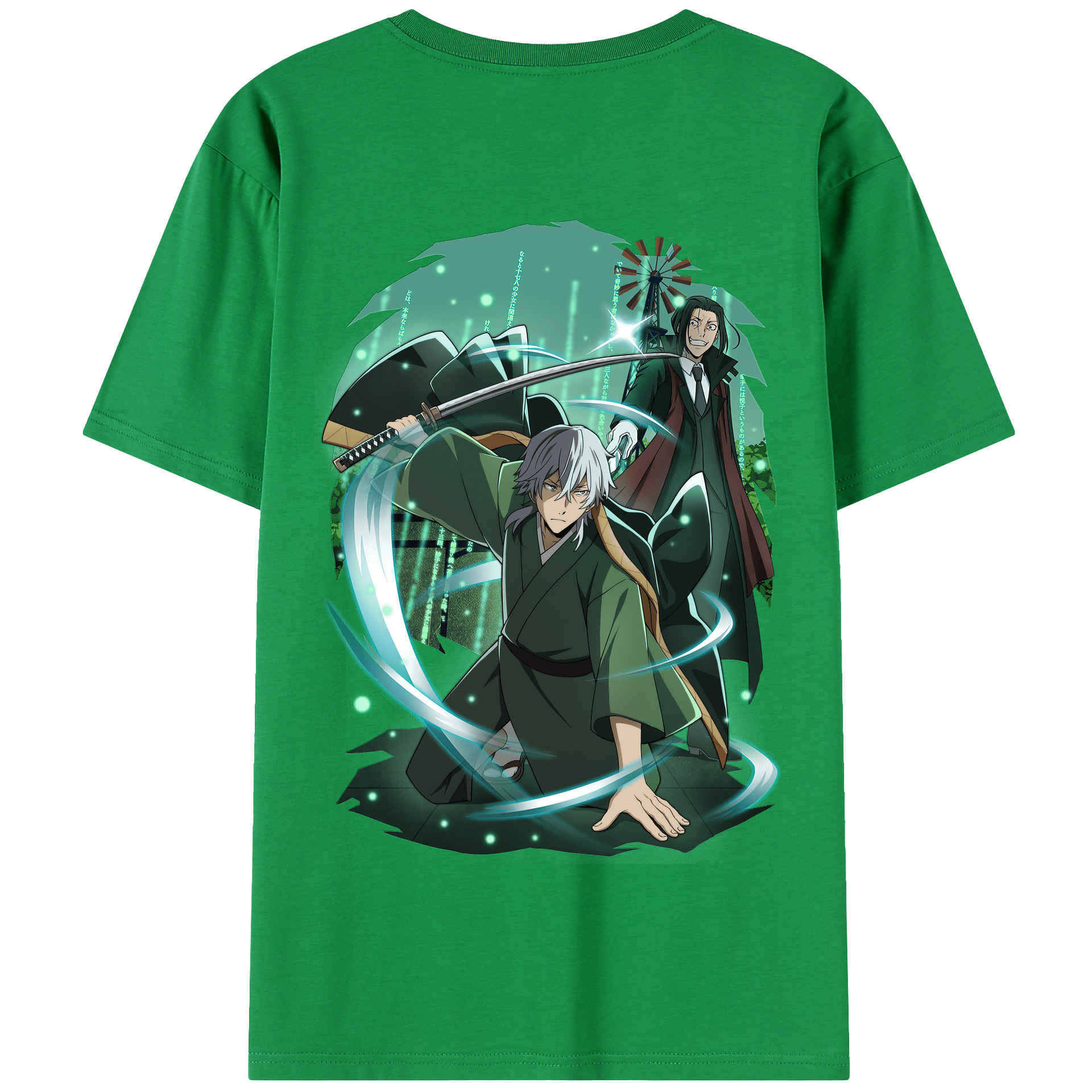 （画像用） 文豪ストレイドッグス Bungo Stray Dogs 綿100％半袖Tシャツ（背面プリント）