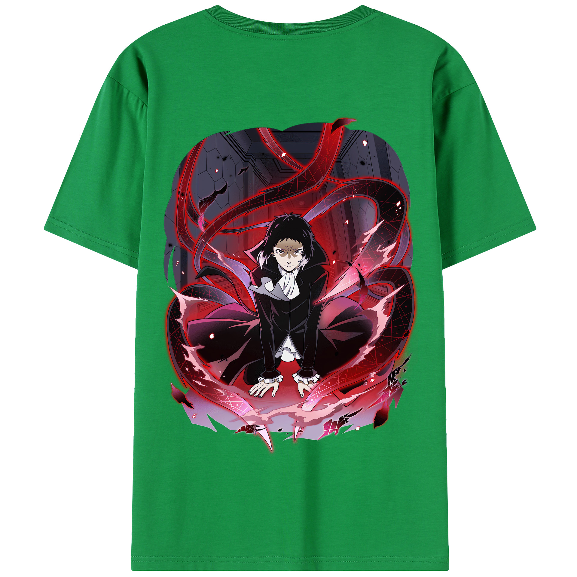 （画像用） 文豪ストレイドッグス Bungo Stray Dogs 綿100％半袖Tシャツ（背面プリント）