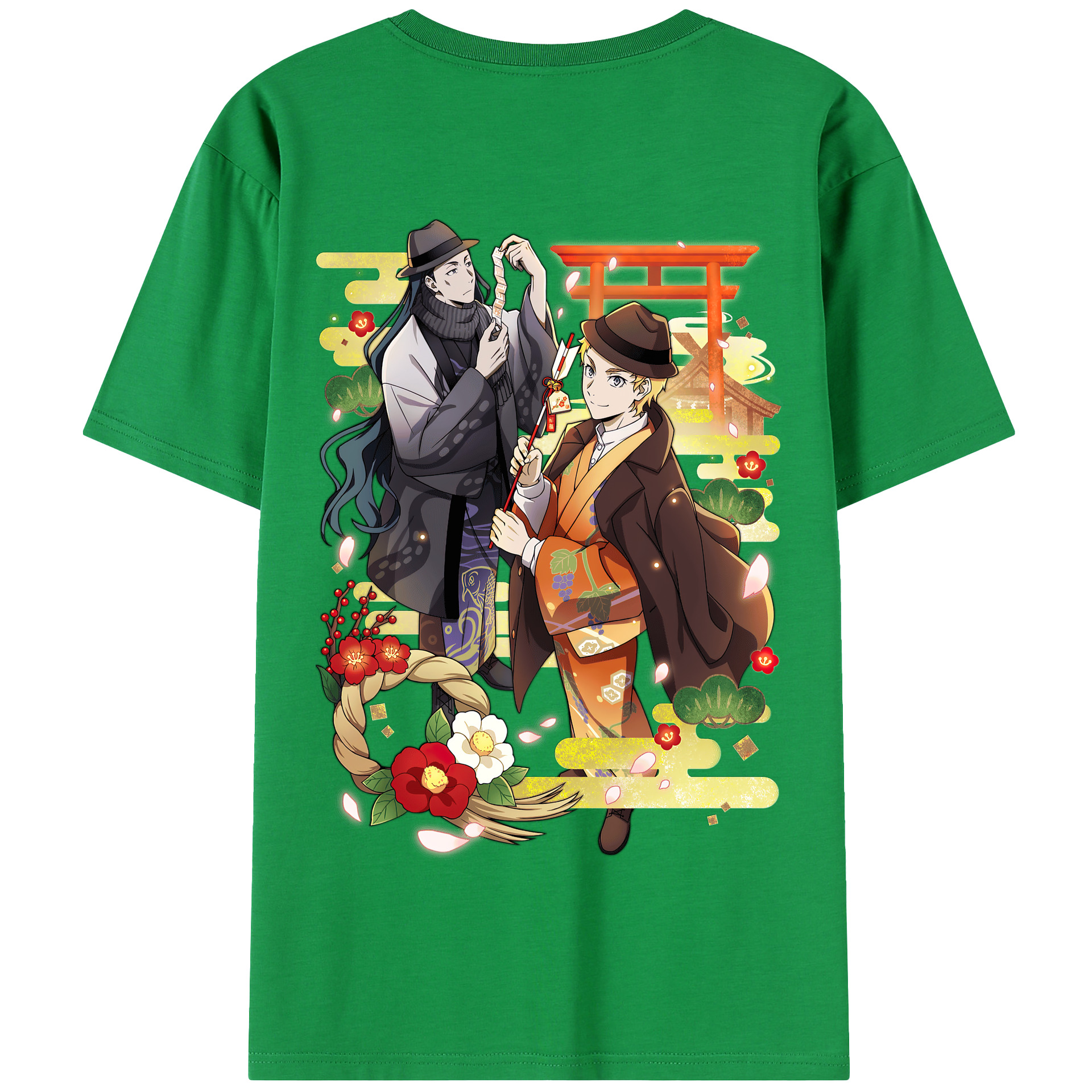 （画像用） 文豪ストレイドッグス Bungo Stray Dogs 綿100％半袖Tシャツ（背面プリント）