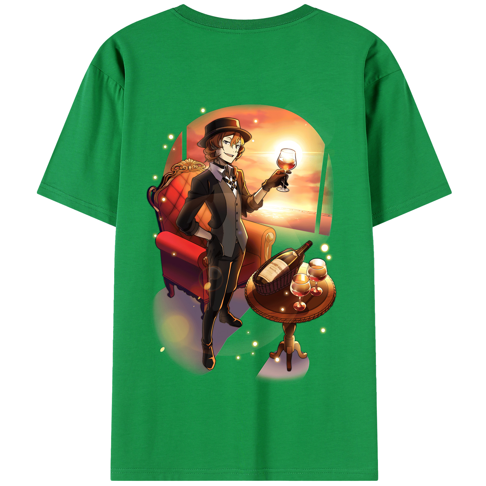 （画像用） 文豪ストレイドッグス Bungo Stray Dogs 綿100％半袖Tシャツ（背面プリント）