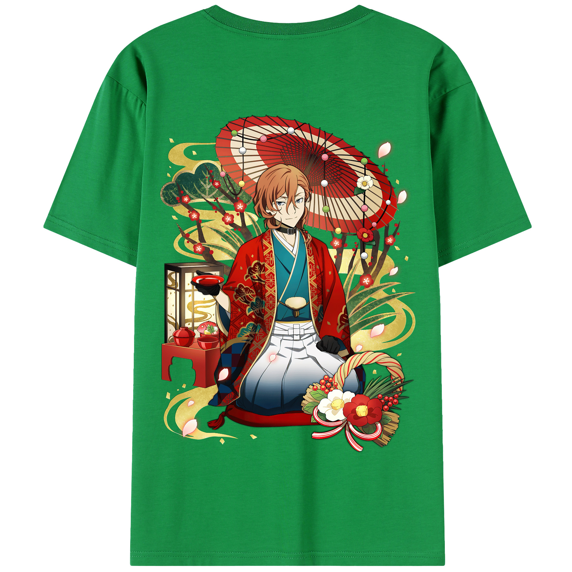 （画像用） 文豪ストレイドッグス Bungo Stray Dogs 綿100％半袖Tシャツ（背面プリント）