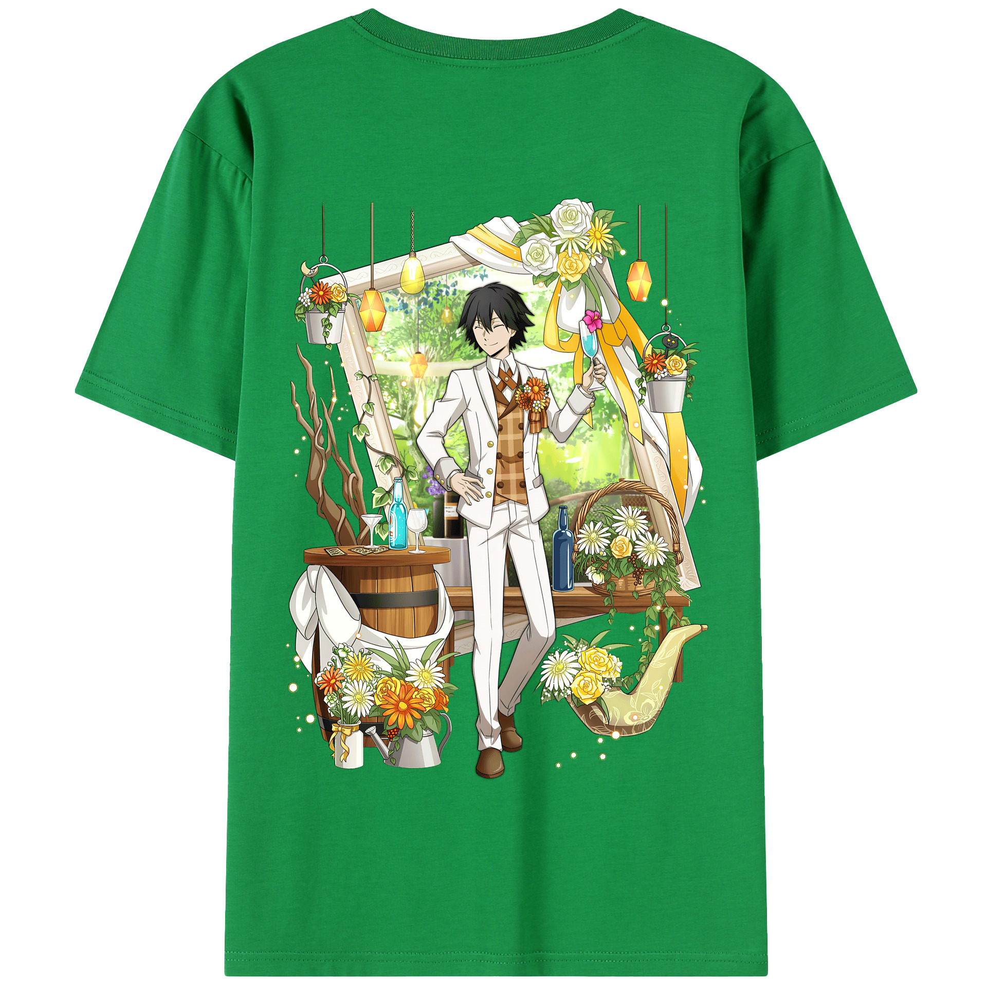 （画像用） 文豪ストレイドッグス Bungo Stray Dogs 綿100％半袖Tシャツ（背面プリント）