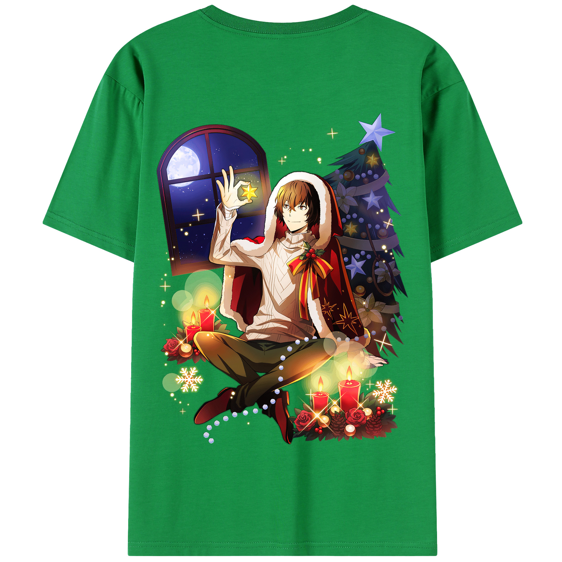 （画像用） 文豪ストレイドッグス Bungo Stray Dogs 綿100％半袖Tシャツ（背面プリント）