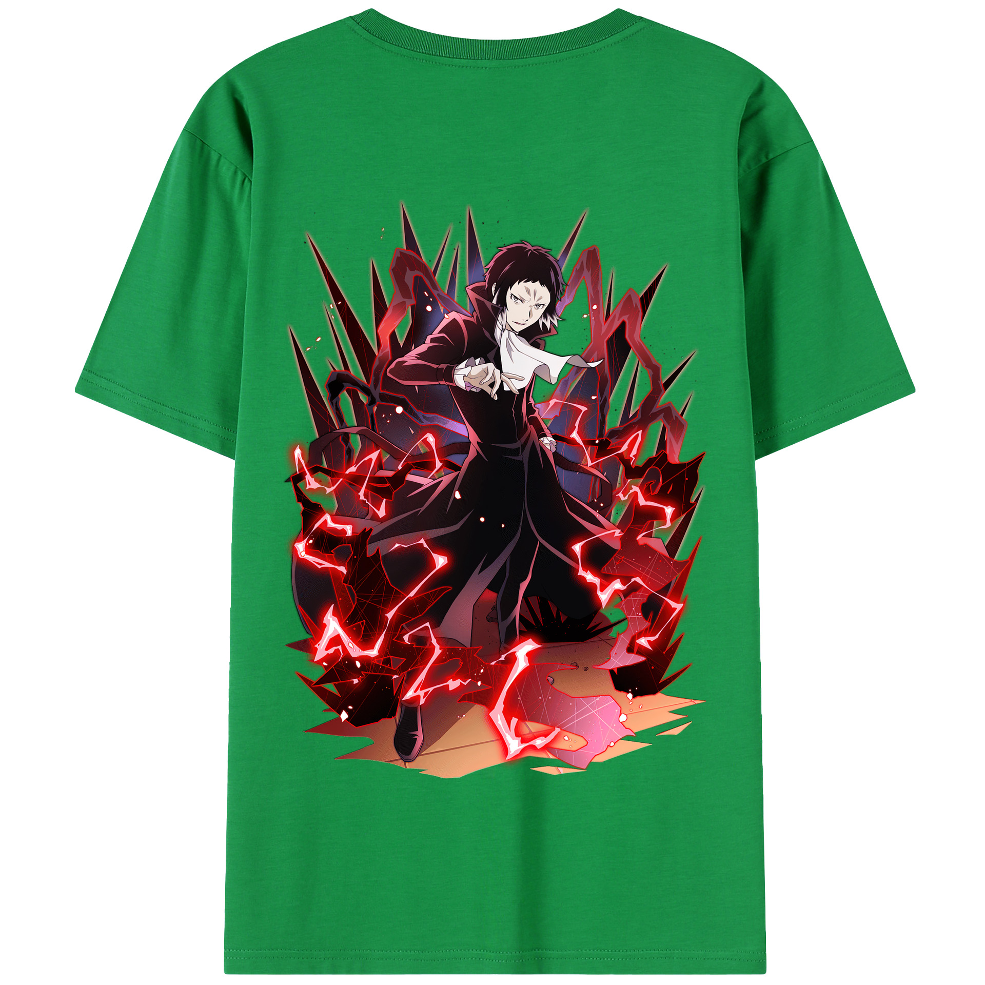 （画像用） 文豪ストレイドッグス Bungo Stray Dogs 綿100％半袖Tシャツ（背面プリント）