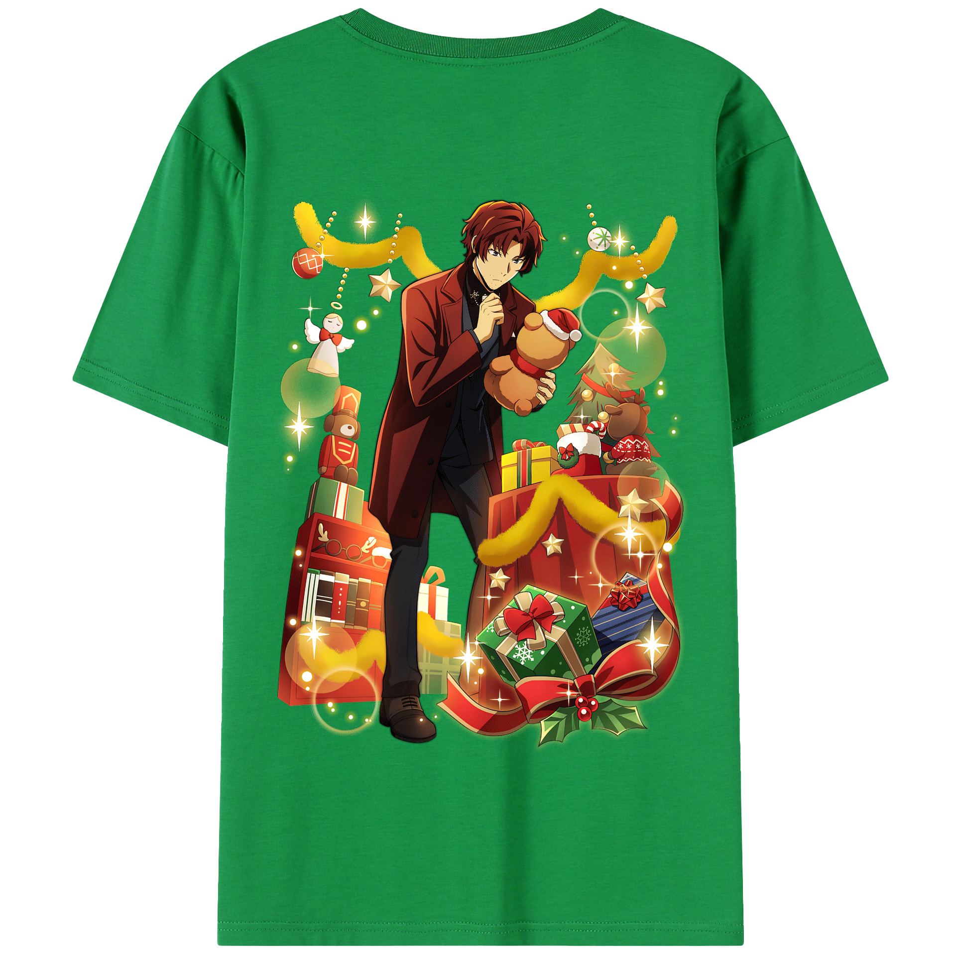 （画像用） 文豪ストレイドッグス Bungo Stray Dogs 綿100％半袖Tシャツ（背面プリント）