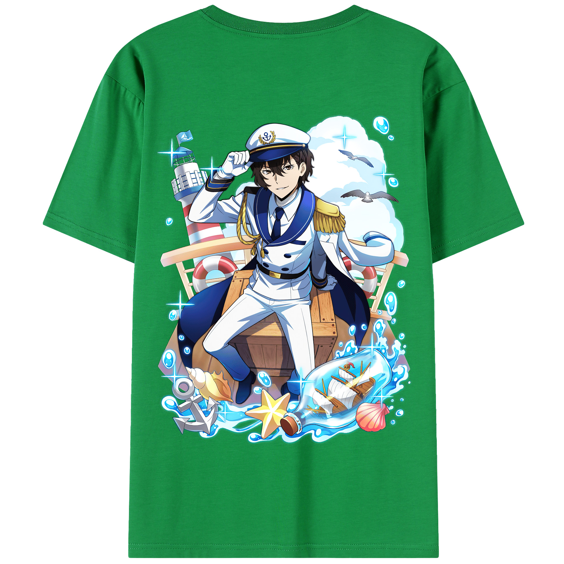 （画像用） 文豪ストレイドッグス Bungo Stray Dogs 綿100％半袖Tシャツ（背面プリント）
