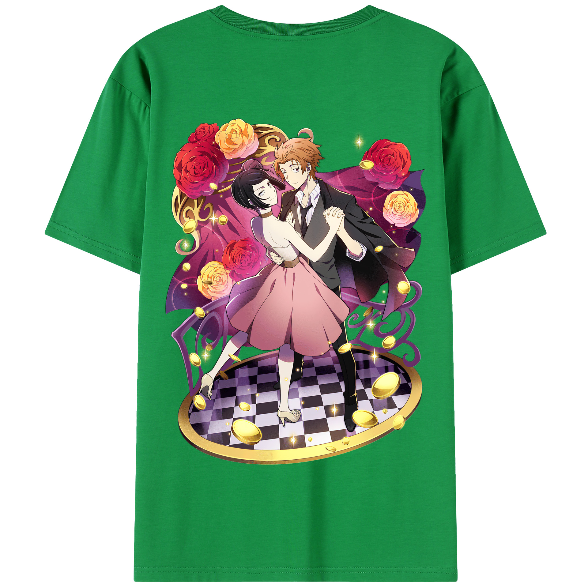 （画像用） 文豪ストレイドッグス Bungo Stray Dogs 綿100％半袖Tシャツ（背面プリント）