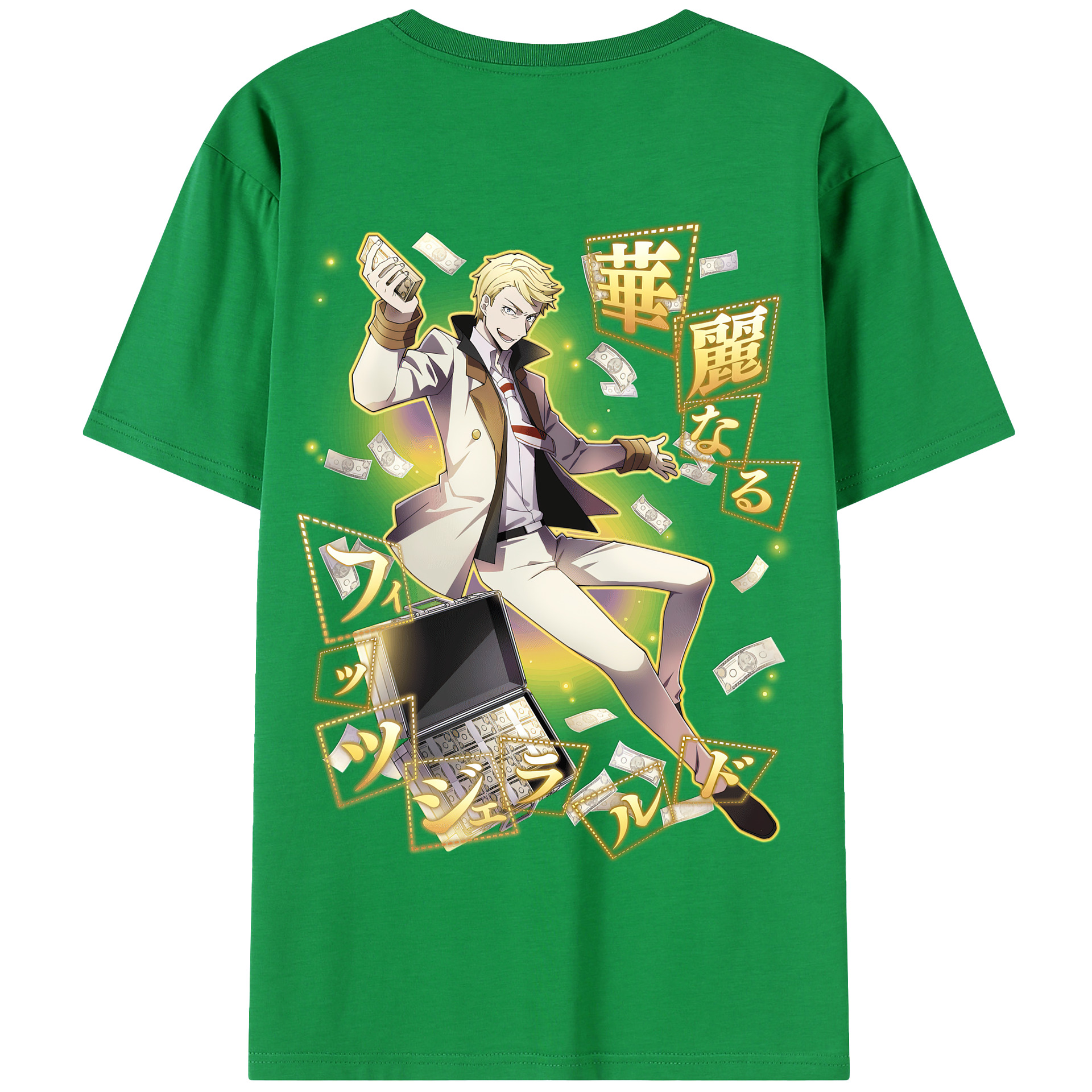 （画像用） 文豪ストレイドッグス Bungo Stray Dogs 綿100％半袖Tシャツ（背面プリント）