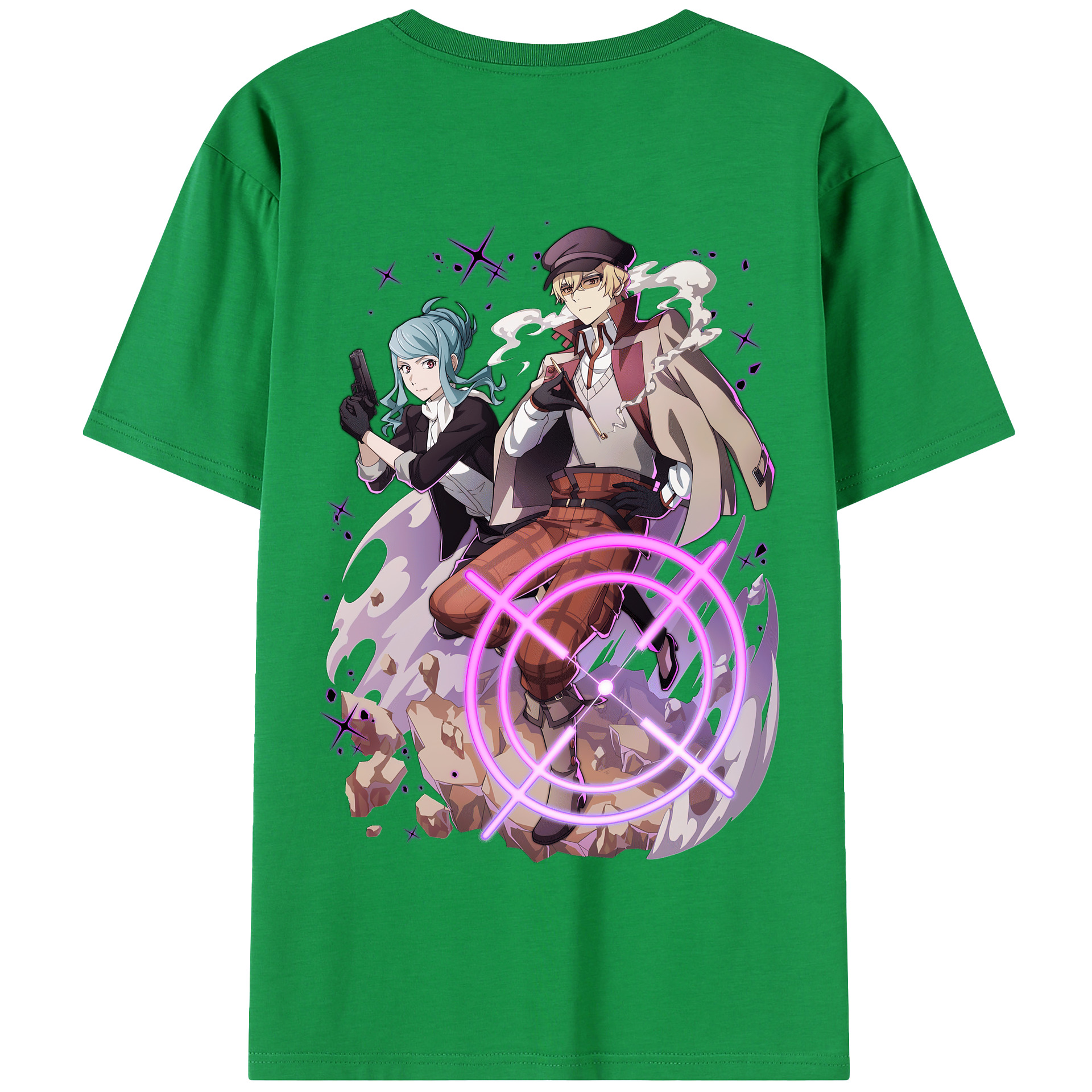 （画像用） 文豪ストレイドッグス Bungo Stray Dogs 綿100％半袖Tシャツ（背面プリント）