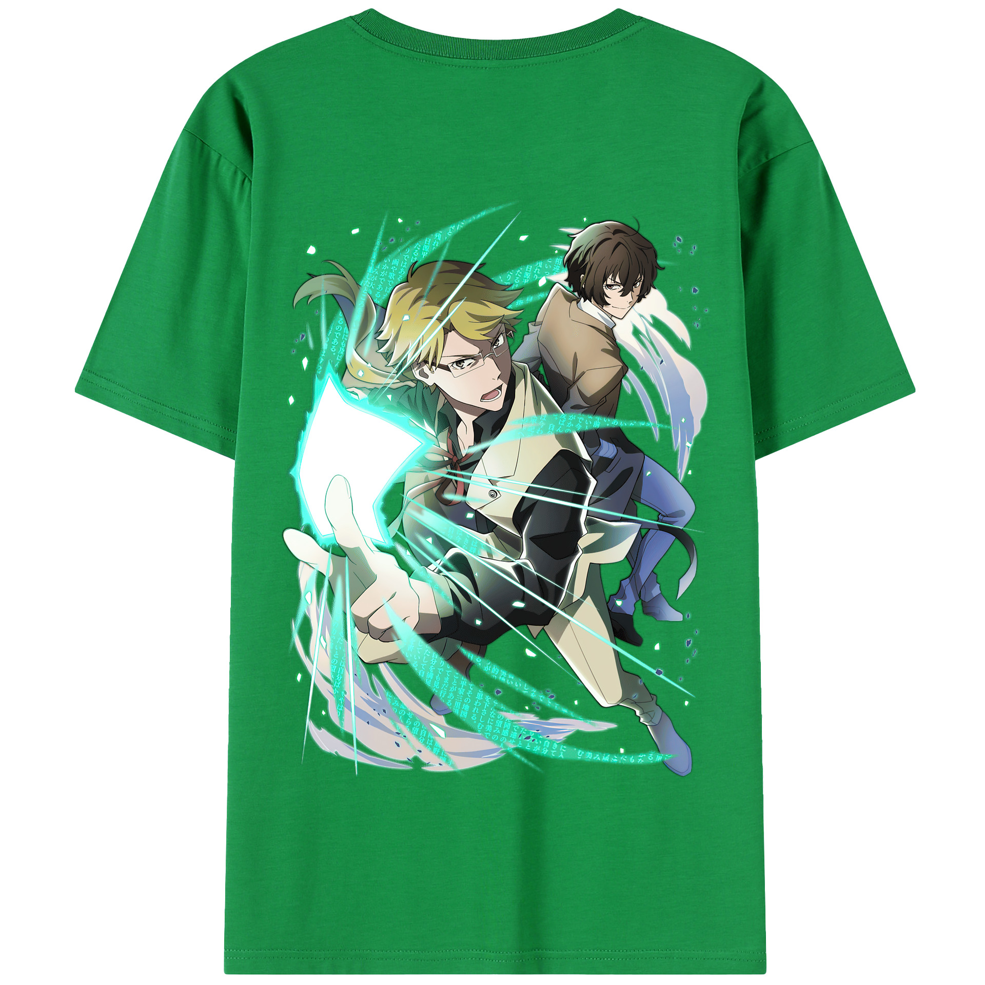 （画像用） 文豪ストレイドッグス Bungo Stray Dogs 綿100％半袖Tシャツ（背面プリント）