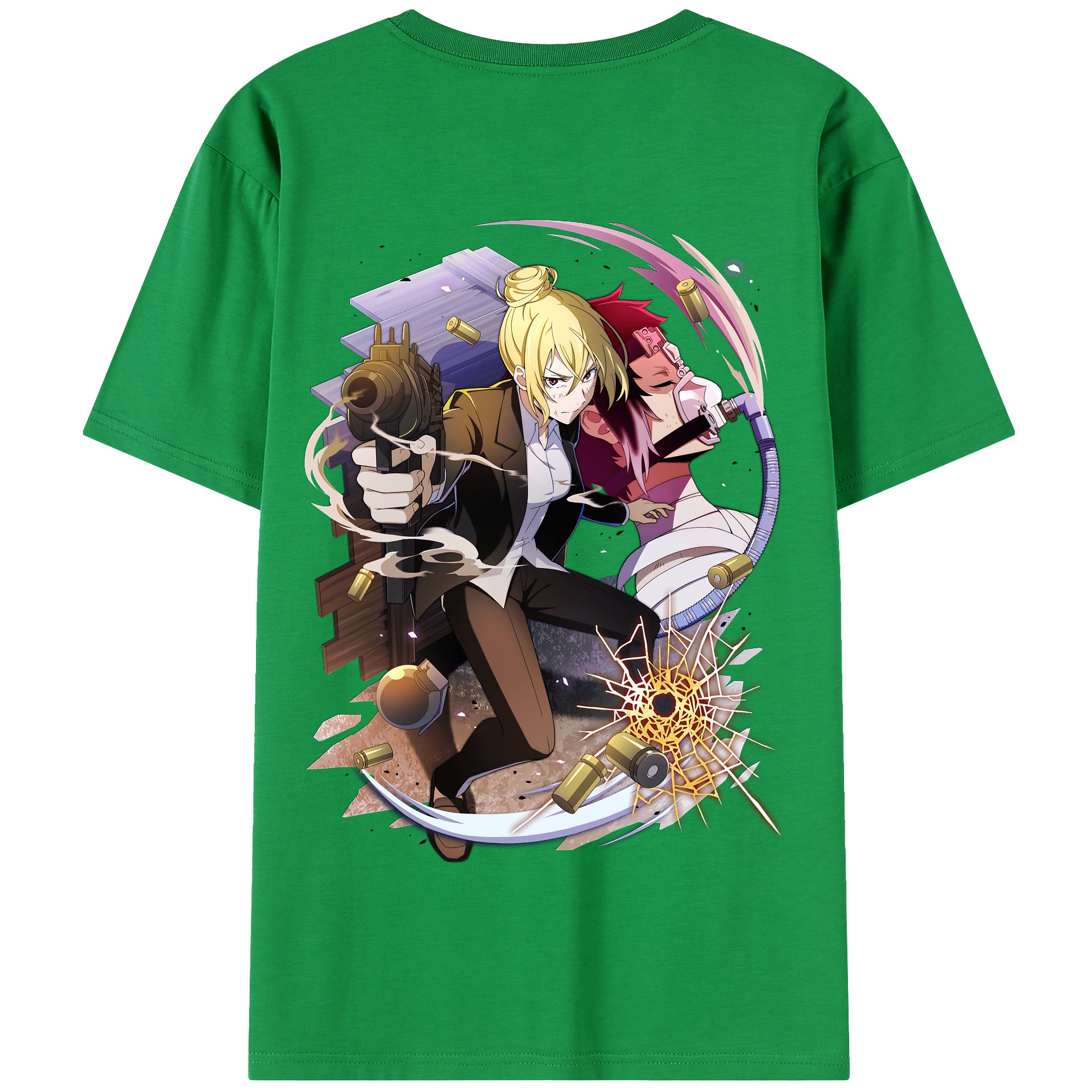 （画像用） 文豪ストレイドッグス Bungo Stray Dogs 綿100％半袖Tシャツ（背面プリント）