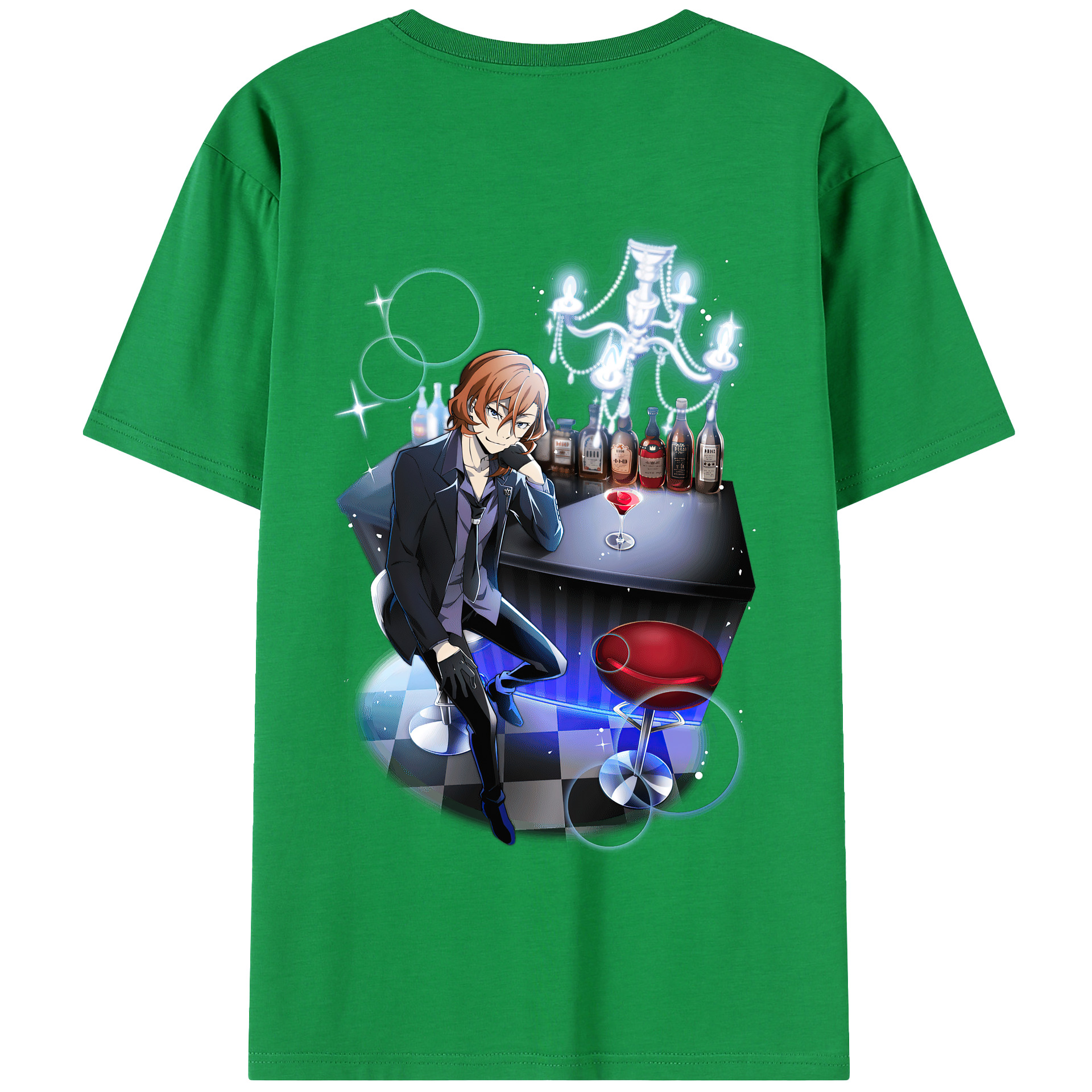 （画像用） 文豪ストレイドッグス Bungo Stray Dogs 綿100％半袖Tシャツ（背面プリント）