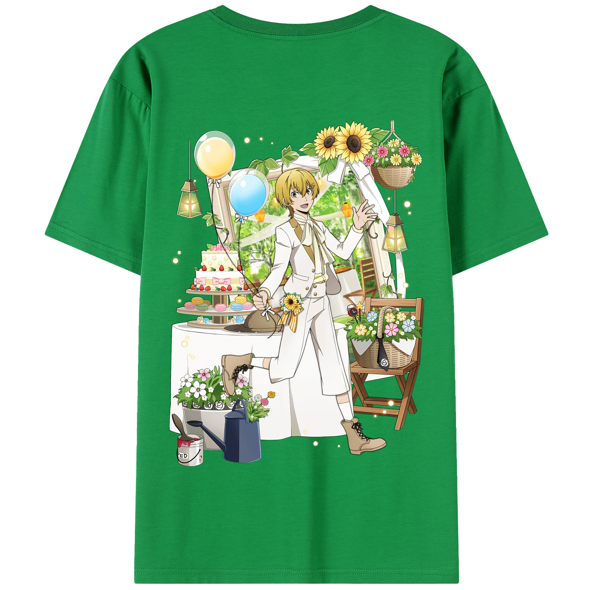 （画像用） 文豪ストレイドッグス Bungo Stray Dogs 綿100％半袖Tシャツ（背面プリント）