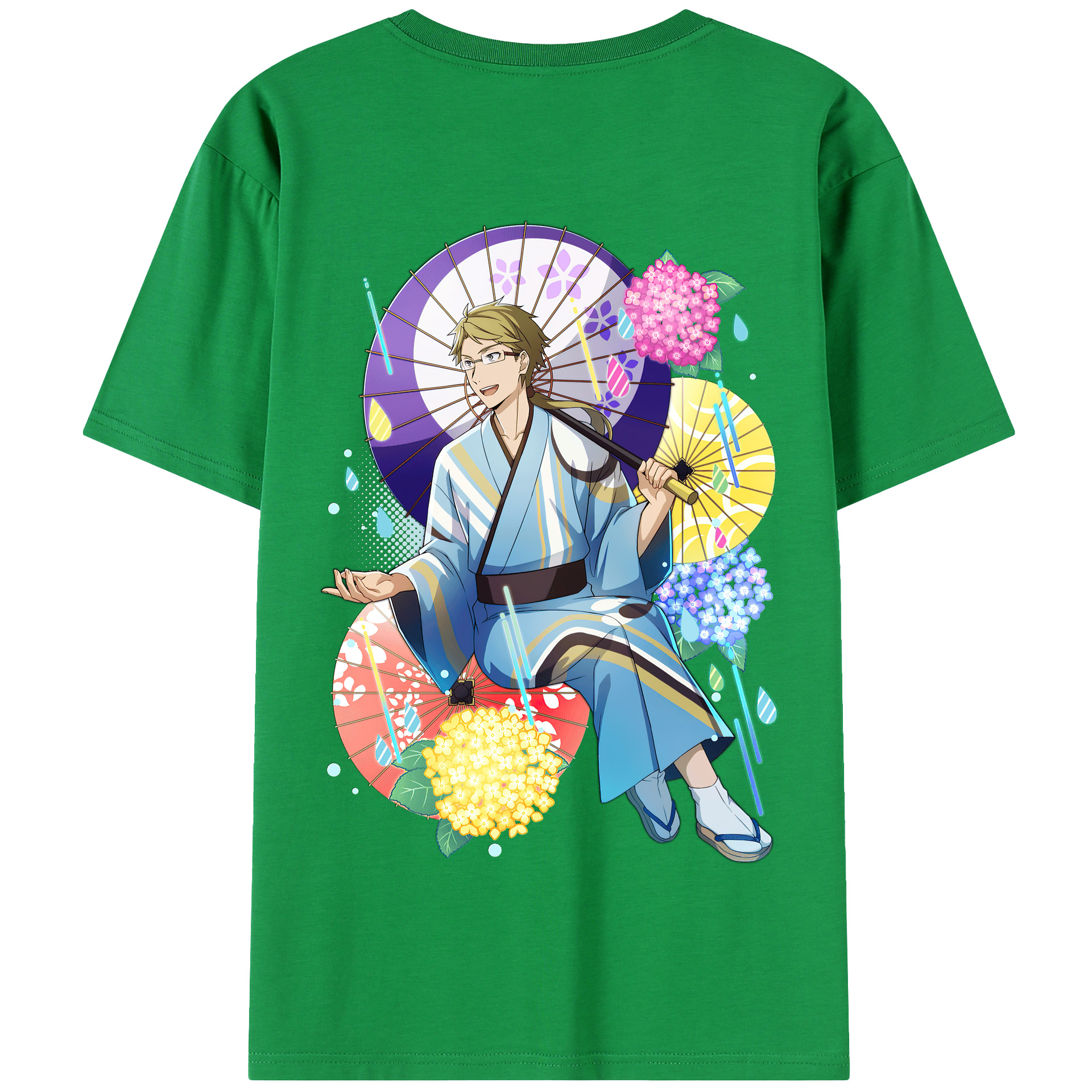 （画像用） 文豪ストレイドッグス Bungo Stray Dogs 綿100％半袖Tシャツ（背面プリント）