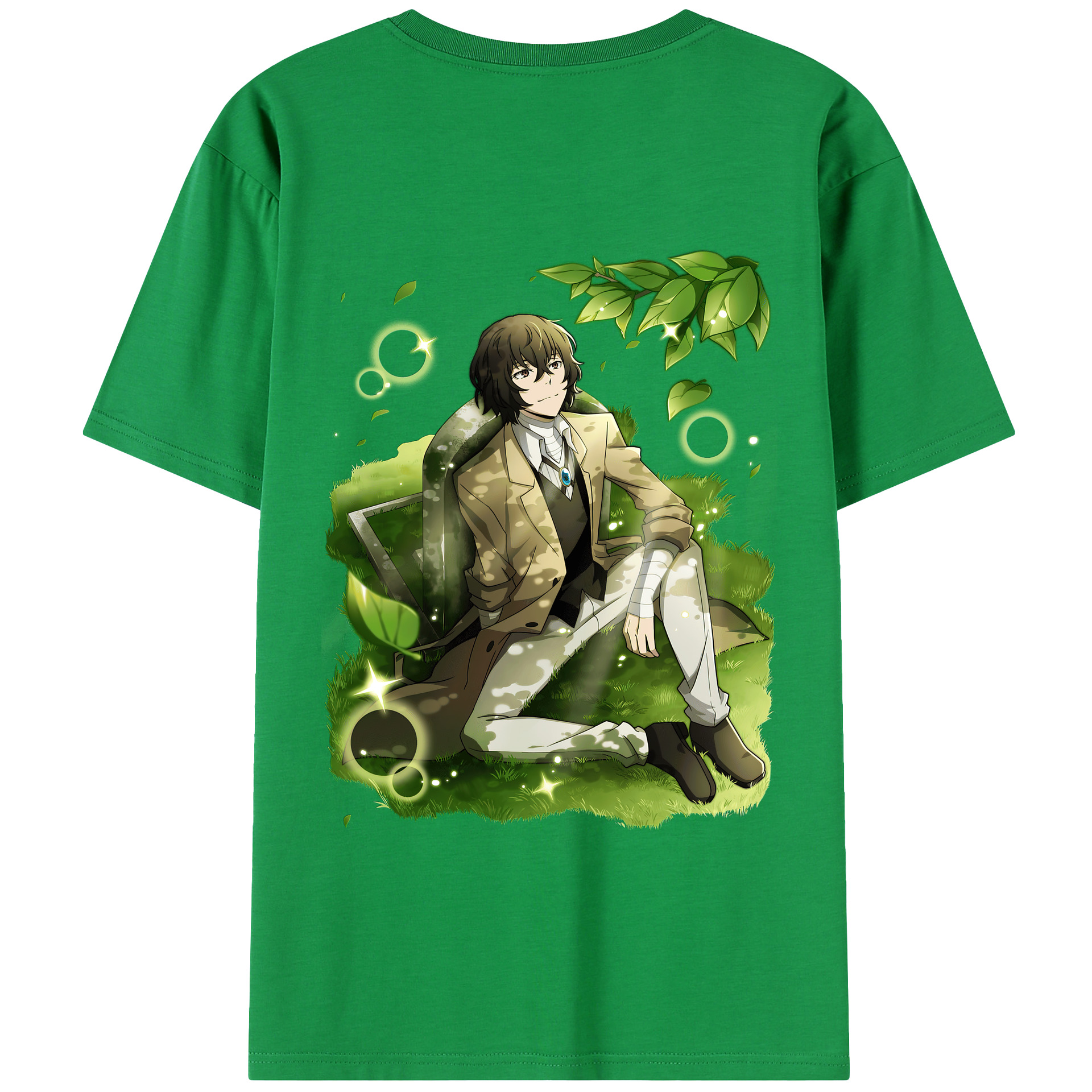 （画像用） 文豪ストレイドッグス Bungo Stray Dogs 綿100％半袖Tシャツ（背面プリント）