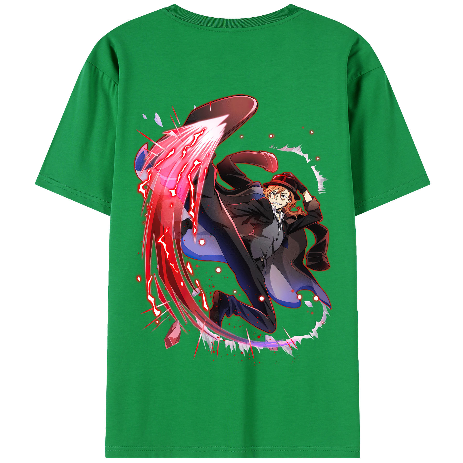 （画像用） 文豪ストレイドッグス Bungo Stray Dogs 綿100％半袖Tシャツ（背面プリント）