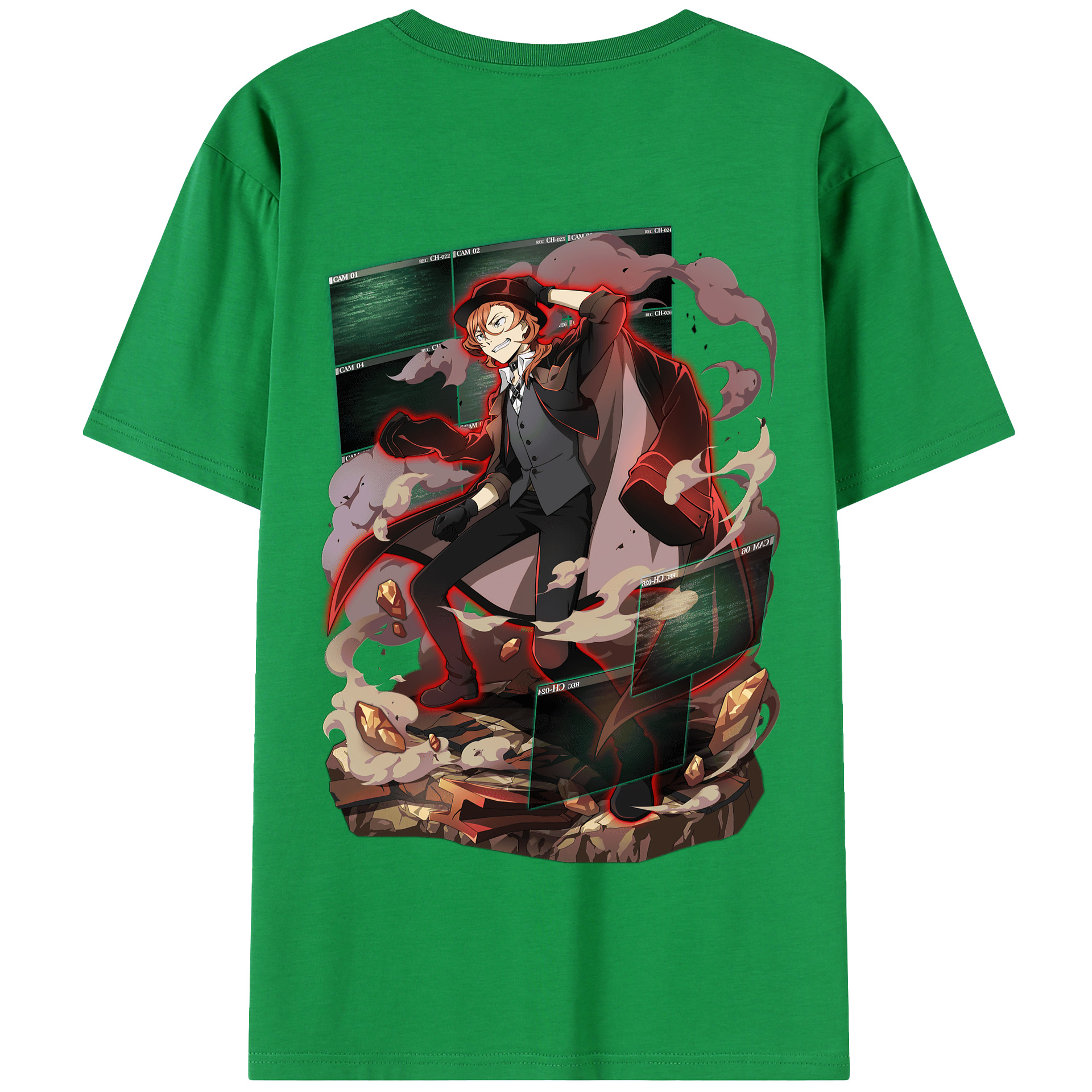 （画像用） 文豪ストレイドッグス Bungo Stray Dogs 綿100％半袖Tシャツ（背面プリント）