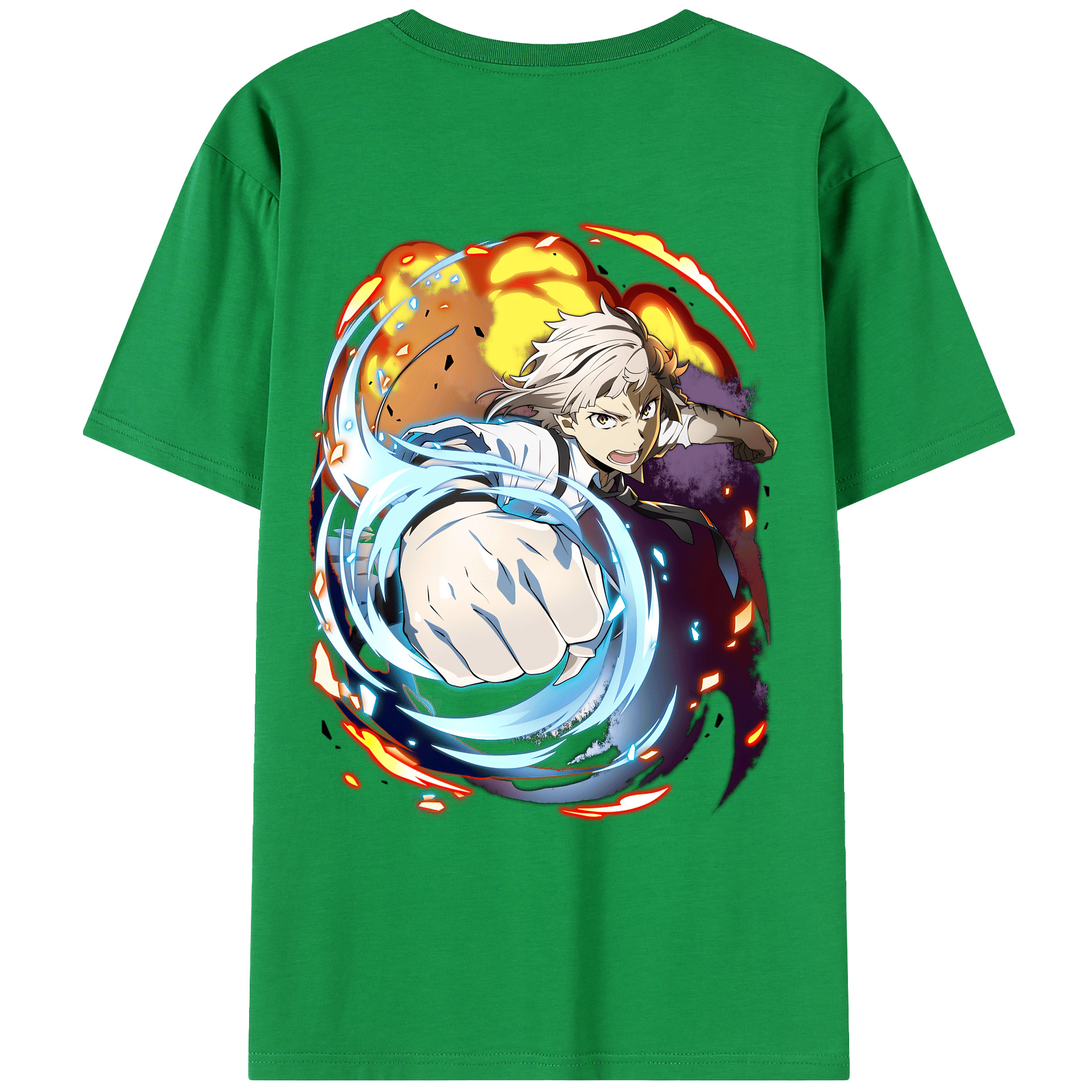 （画像用） 文豪ストレイドッグス Bungo Stray Dogs 綿100％半袖Tシャツ（背面プリント）