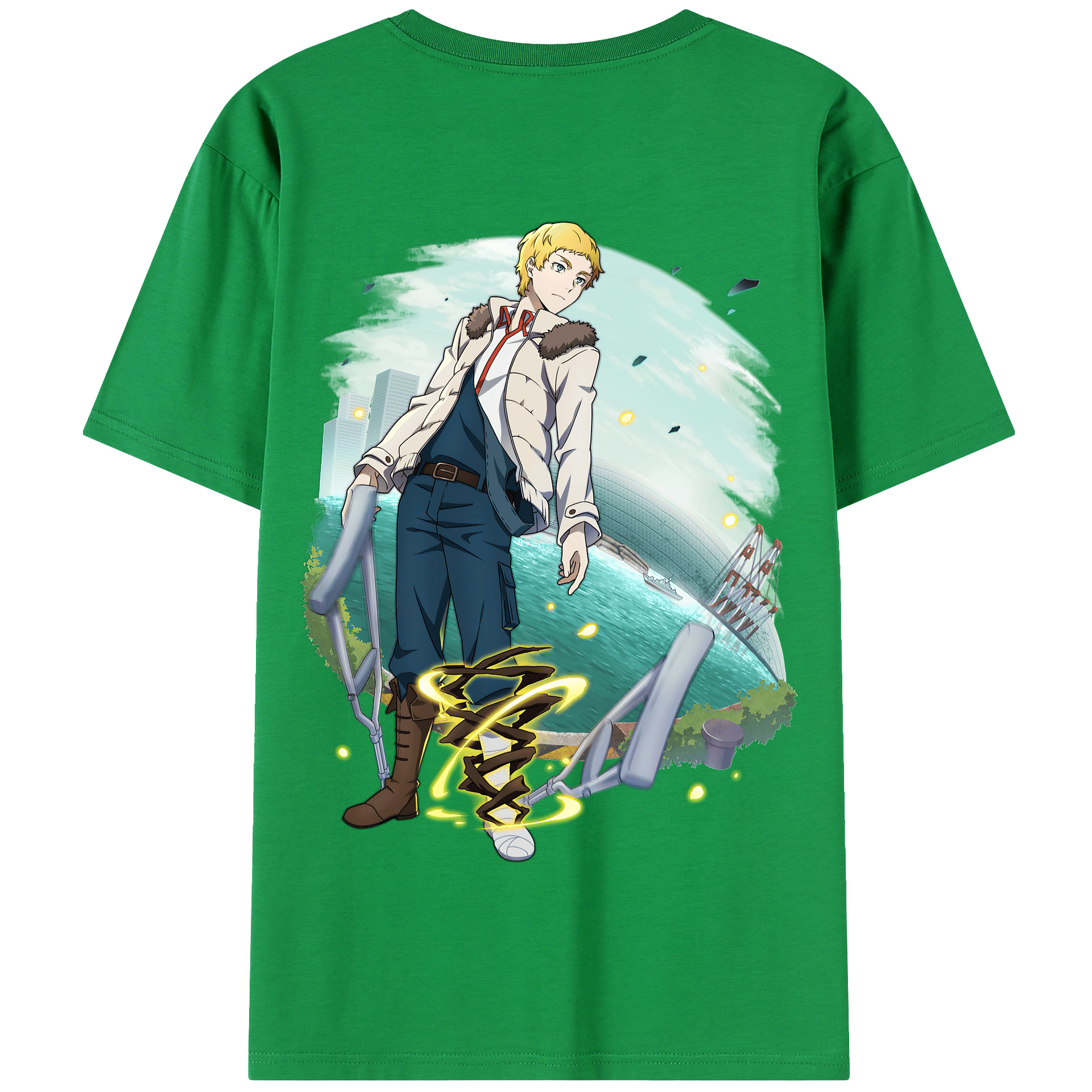 （画像用） 文豪ストレイドッグス Bungo Stray Dogs 綿100％半袖Tシャツ（背面プリント）
