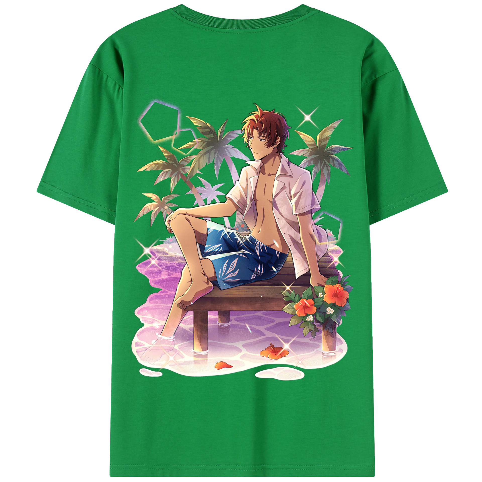 （画像用） 文豪ストレイドッグス Bungo Stray Dogs 綿100％半袖Tシャツ（背面プリント）
