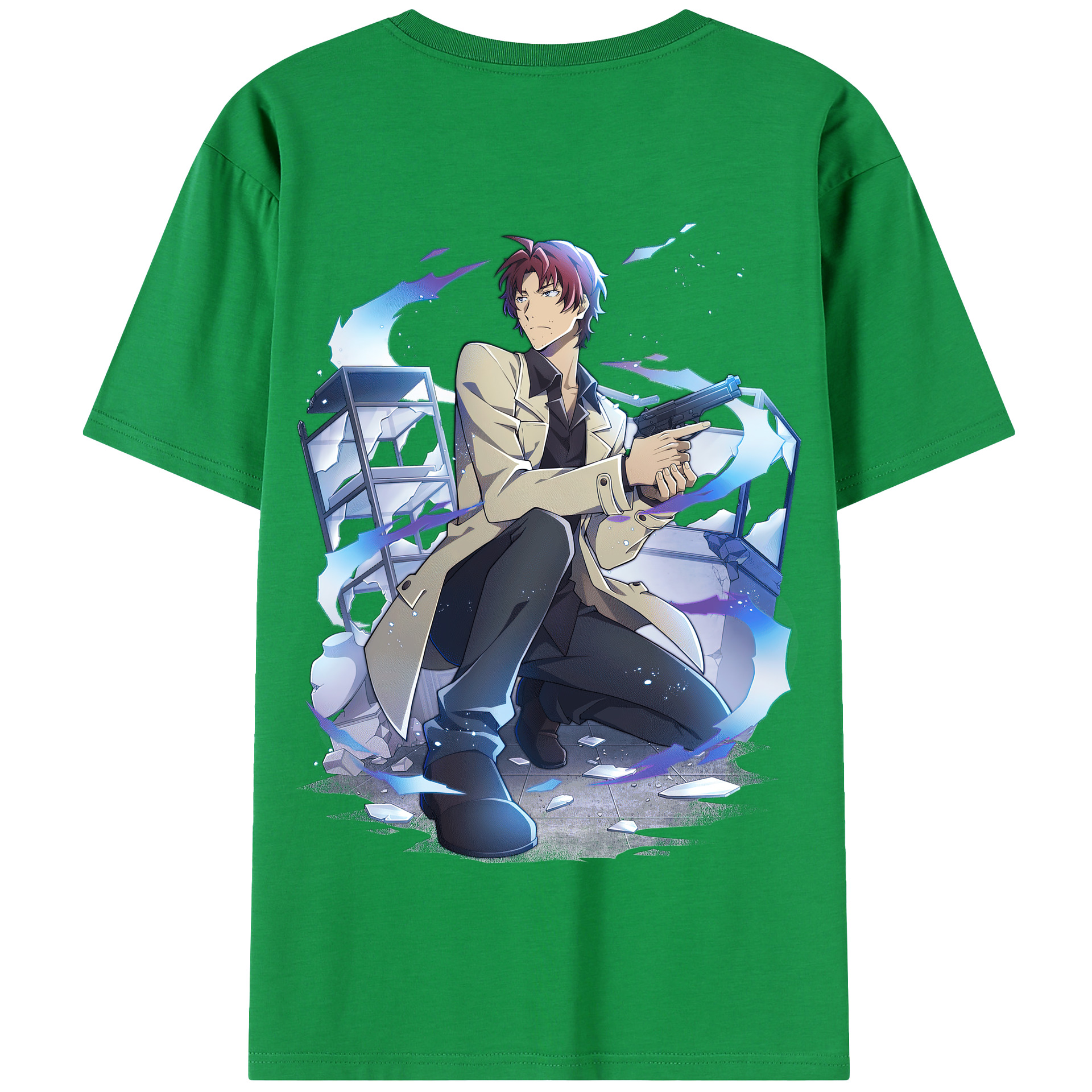 （画像用） 文豪ストレイドッグス Bungo Stray Dogs 綿100％半袖Tシャツ（背面プリント）