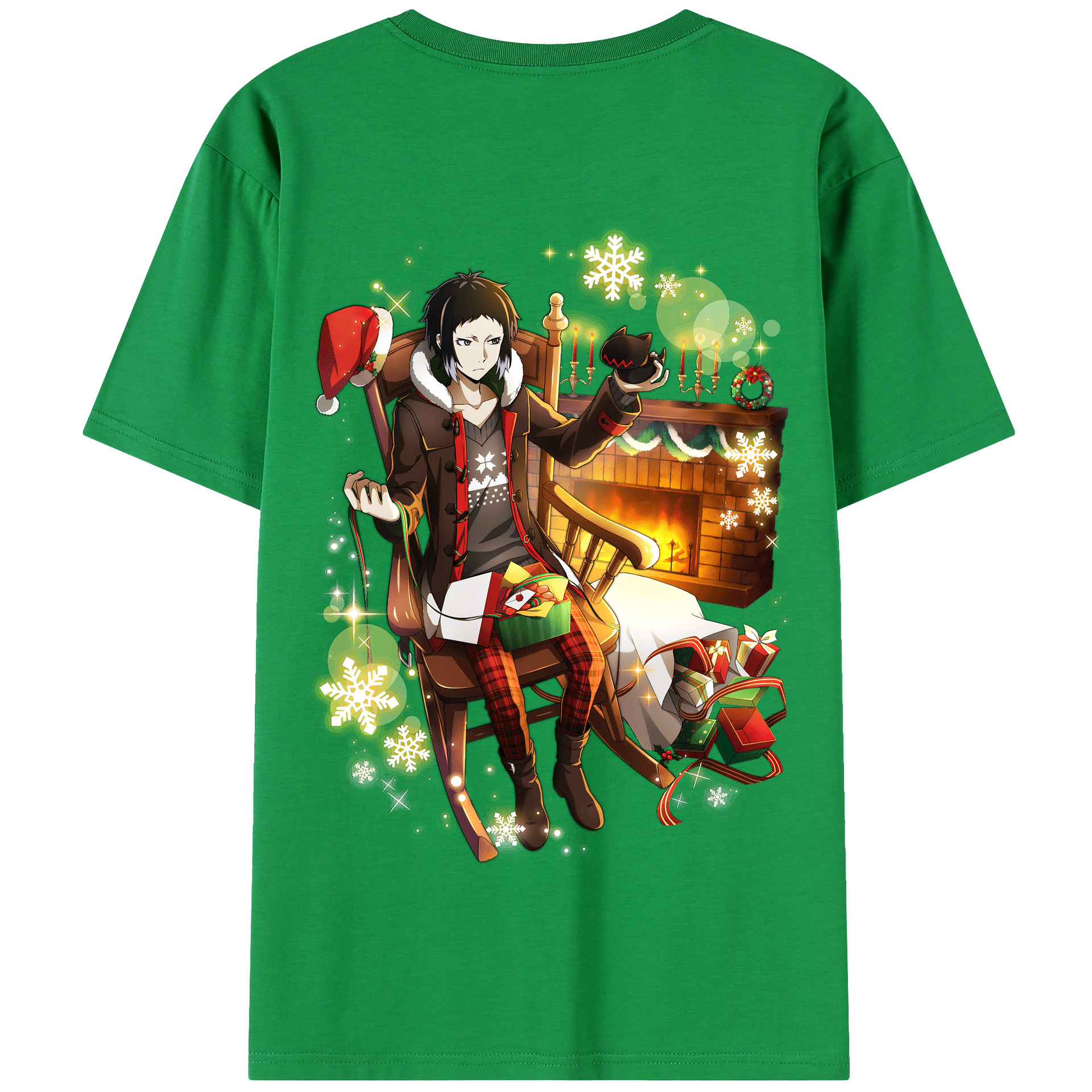 （画像用） 文豪ストレイドッグス Bungo Stray Dogs 綿100％半袖Tシャツ（背面プリント）