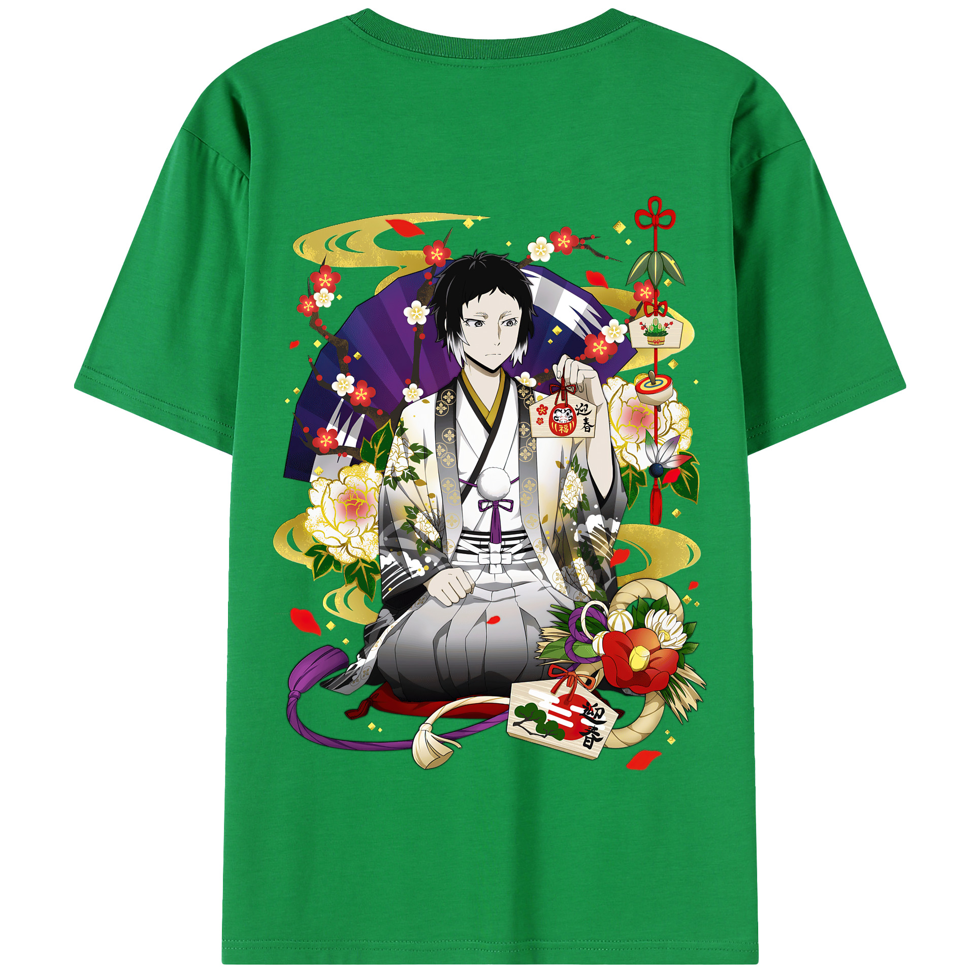 （画像用） 文豪ストレイドッグス Bungo Stray Dogs 綿100％半袖Tシャツ（背面プリント）