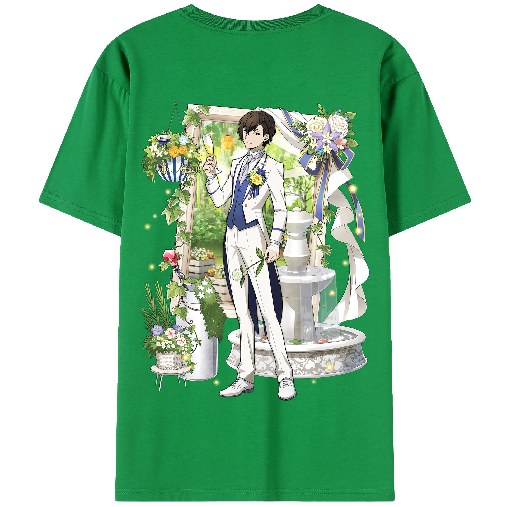 （画像用） 文豪ストレイドッグス Bungo Stray Dogs 綿100％半袖Tシャツ（背面プリント）