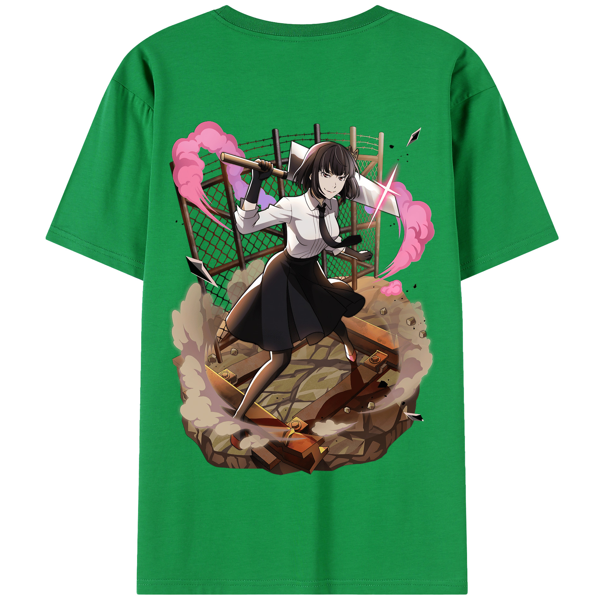 （画像用） 文豪ストレイドッグス Bungo Stray Dogs 綿100％半袖Tシャツ（背面プリント）