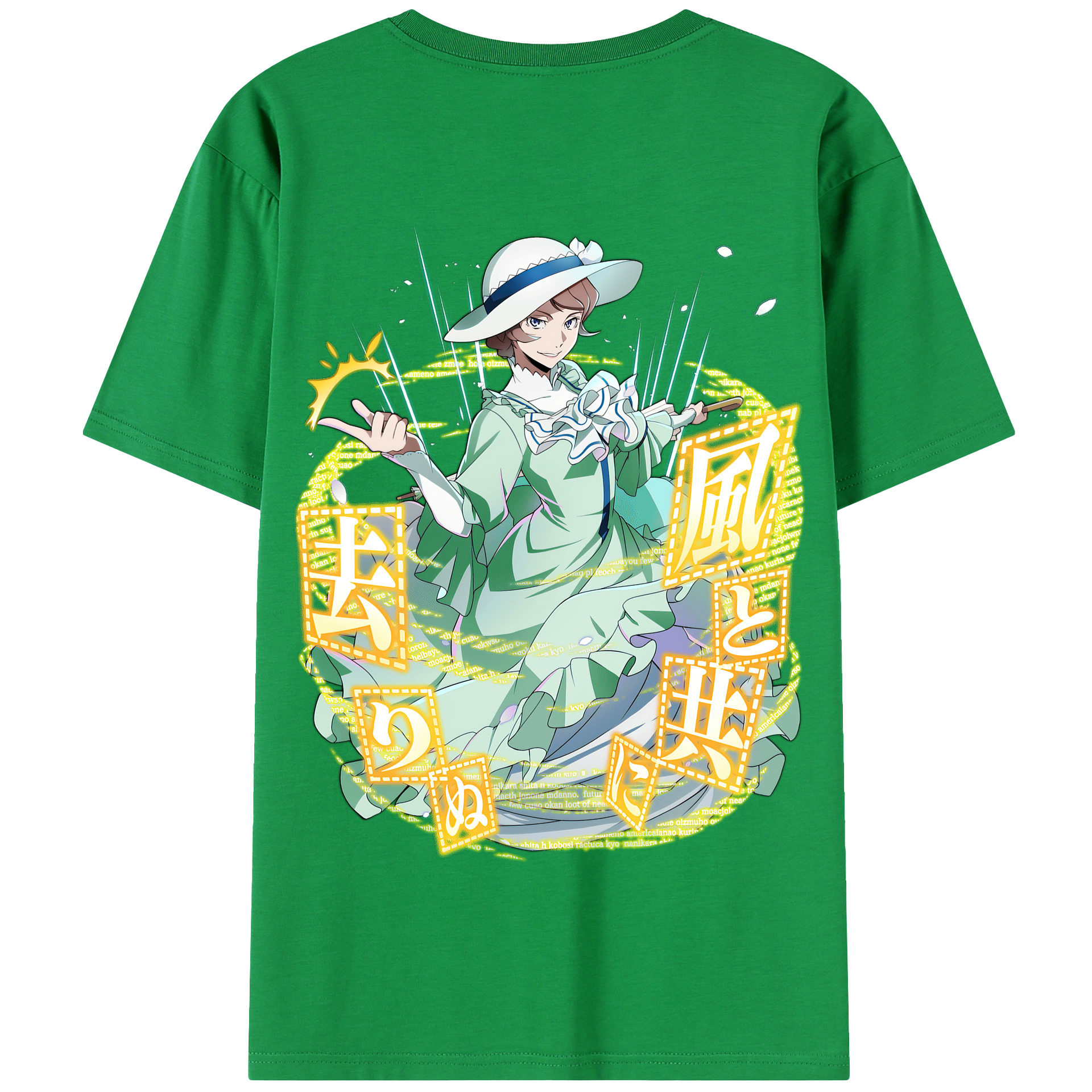 （画像用） 文豪ストレイドッグス Bungo Stray Dogs 綿100％半袖Tシャツ（背面プリント）