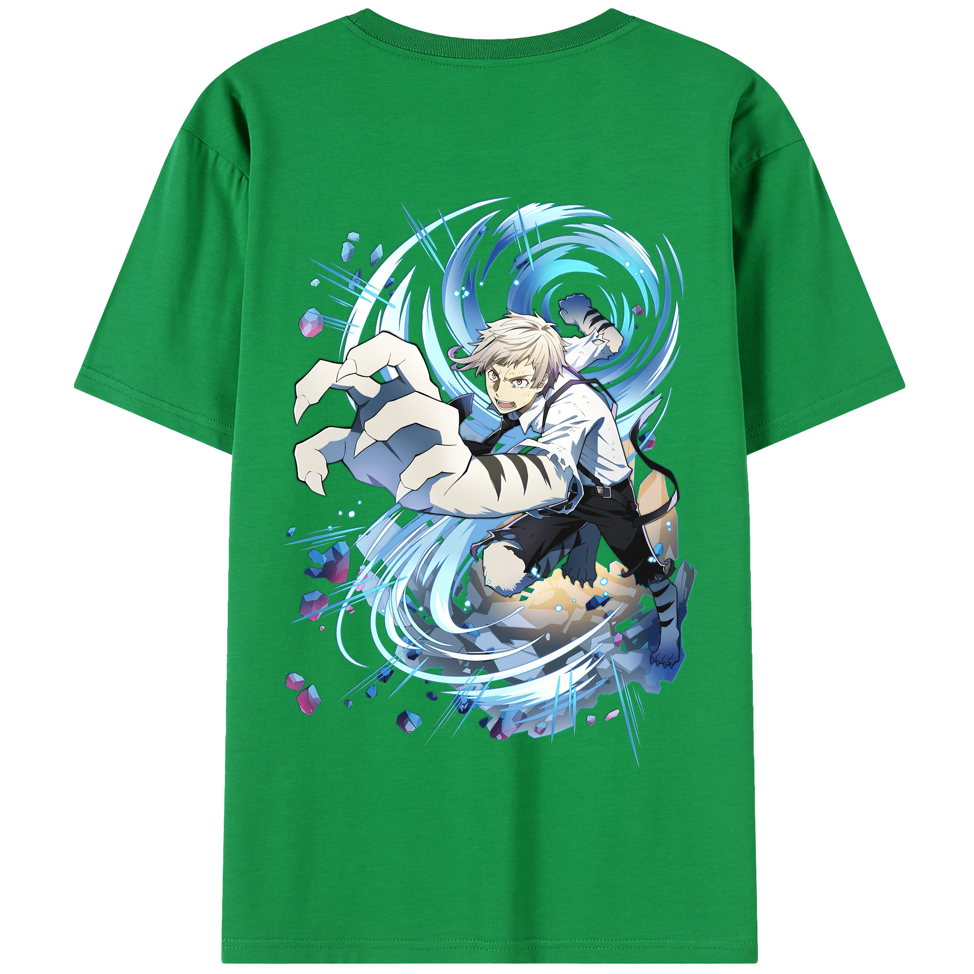 （画像用） 文豪ストレイドッグス Bungo Stray Dogs 綿100％半袖Tシャツ（背面プリント）