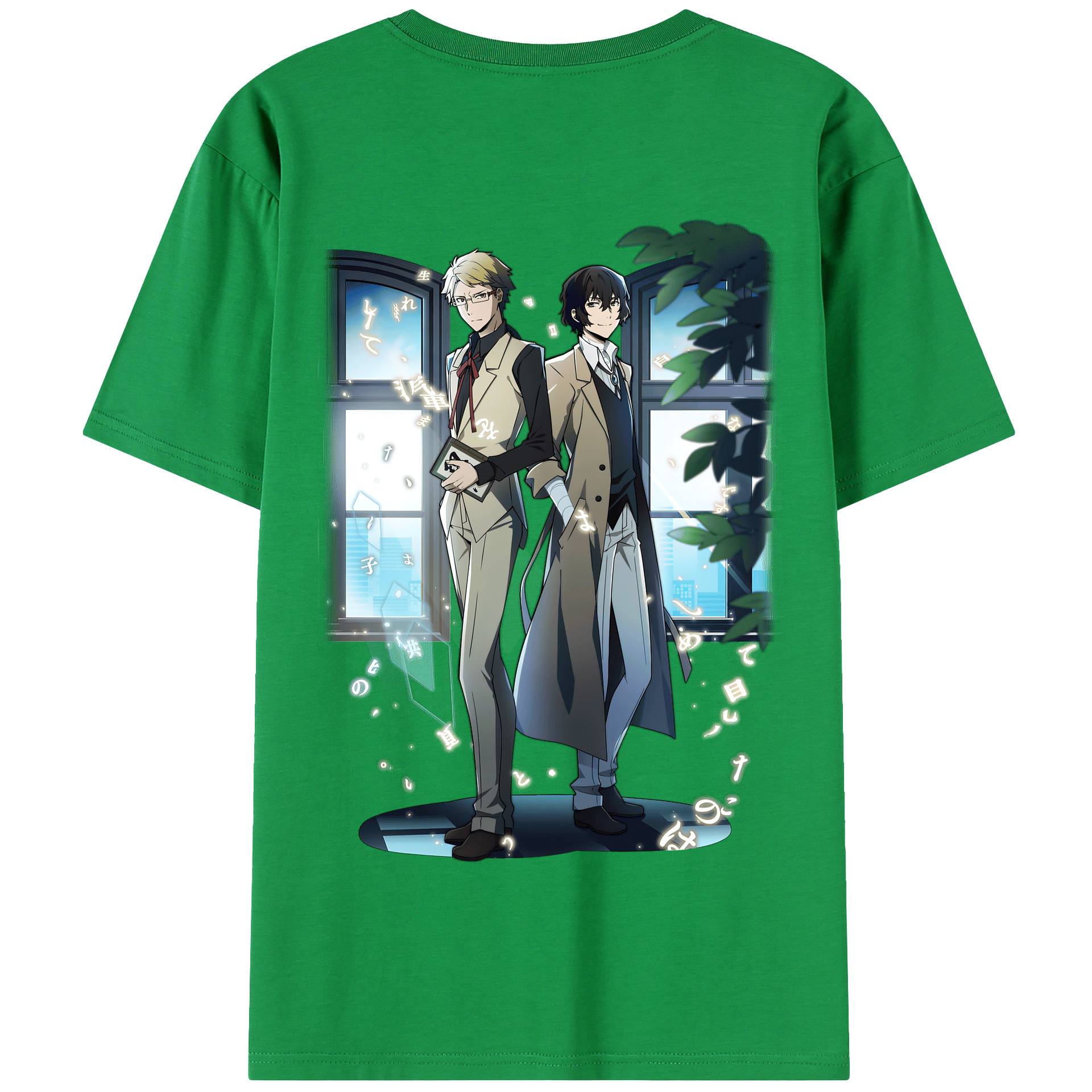 （画像用） 文豪ストレイドッグス Bungo Stray Dogs 綿100％半袖Tシャツ（背面プリント）