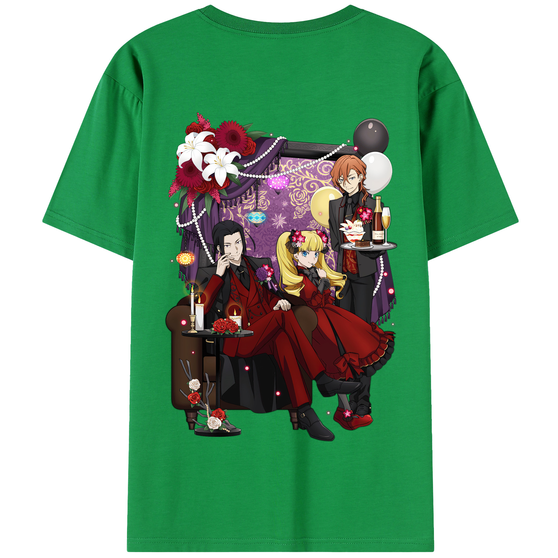 （画像用） 文豪ストレイドッグス Bungo Stray Dogs 綿100％半袖Tシャツ（背面プリント）