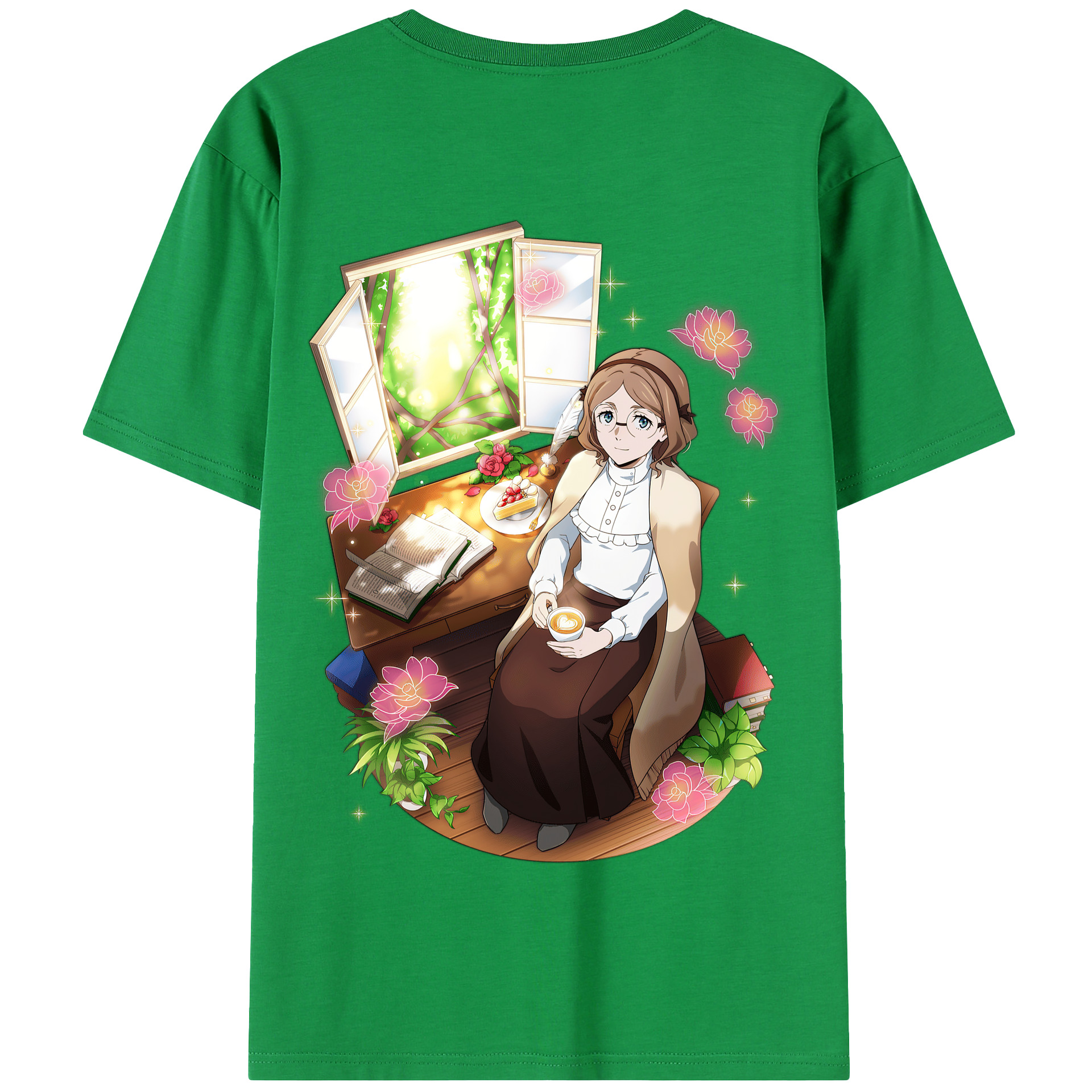 （画像用） 文豪ストレイドッグス Bungo Stray Dogs 綿100％半袖Tシャツ（背面プリント）