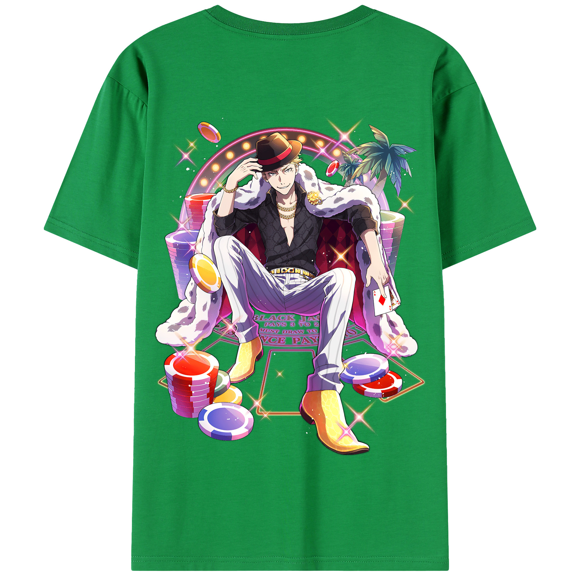 （画像用） 文豪ストレイドッグス Bungo Stray Dogs 綿100％半袖Tシャツ（背面プリント）