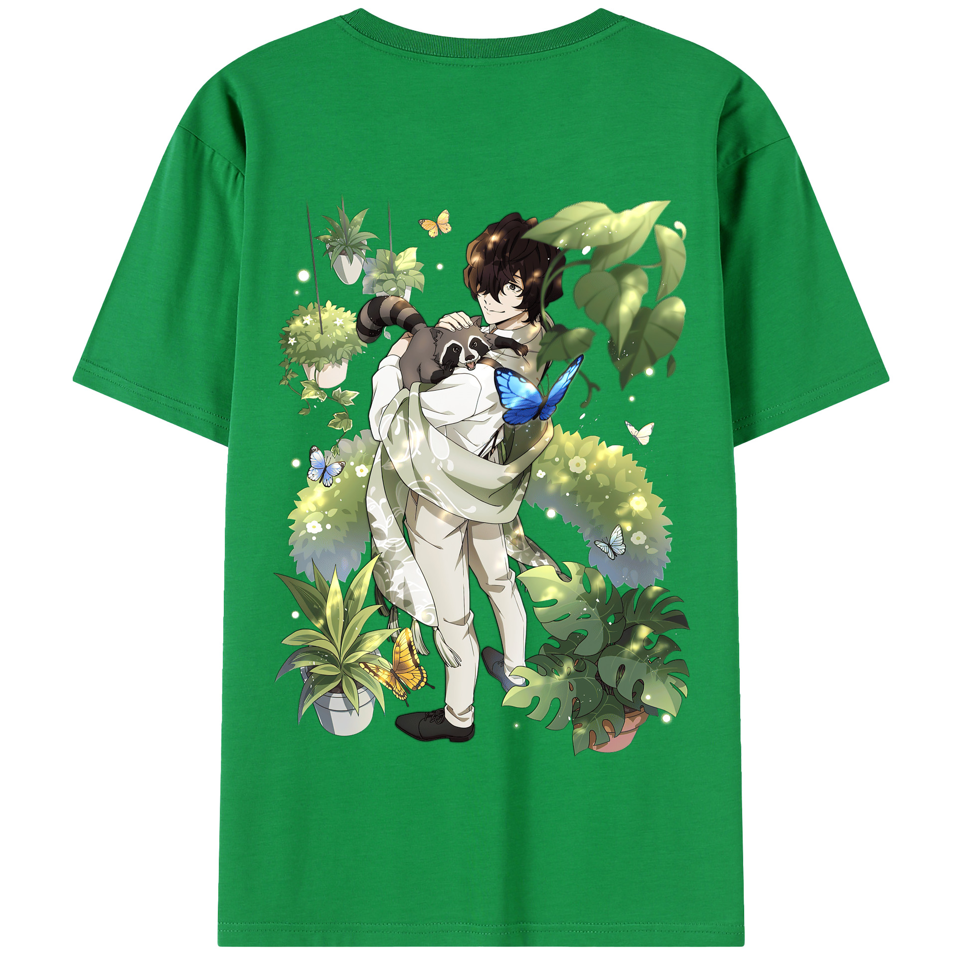 （画像用） 文豪ストレイドッグス Bungo Stray Dogs 綿100％半袖Tシャツ（背面プリント）