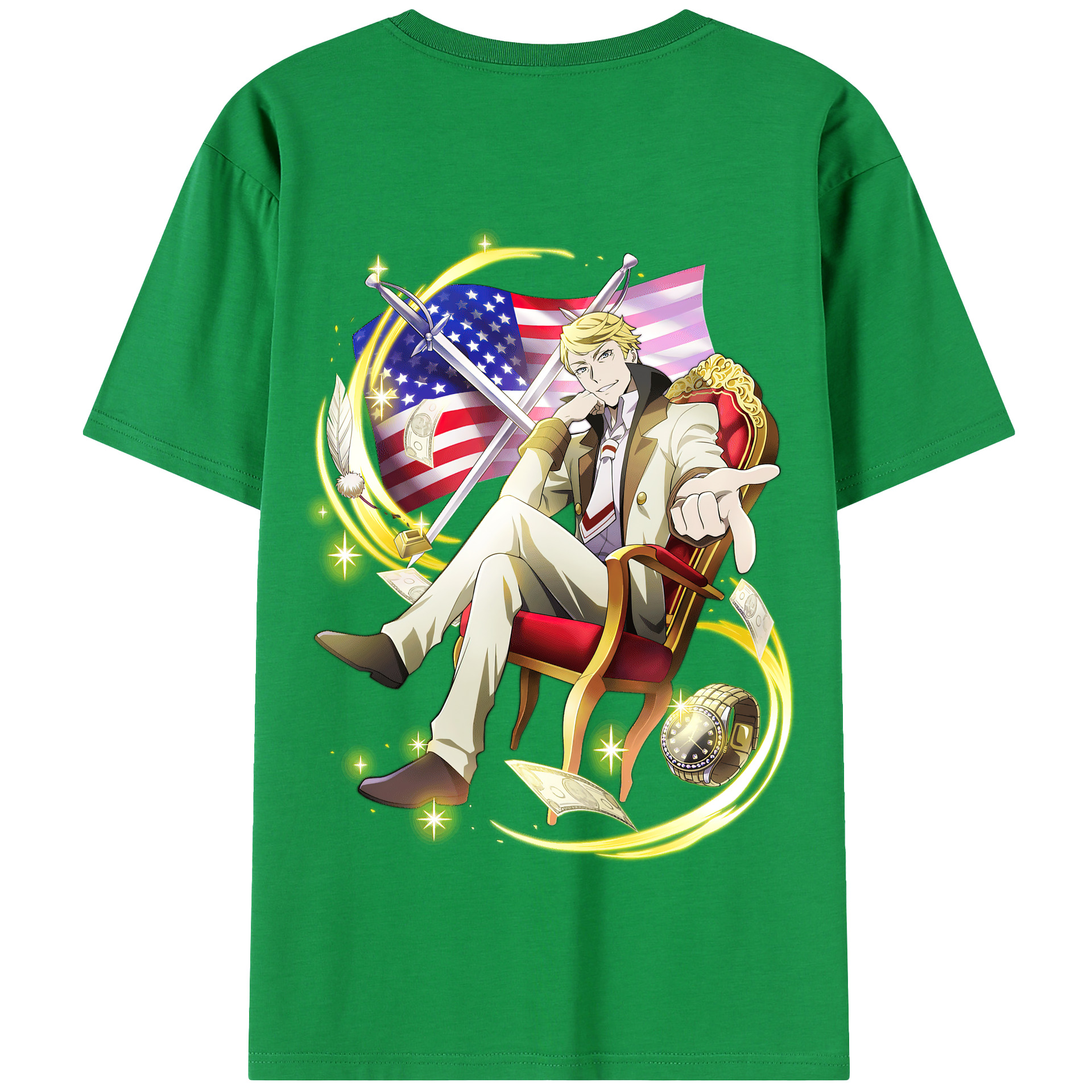（画像用） 文豪ストレイドッグス Bungo Stray Dogs 綿100％半袖Tシャツ（背面プリント）