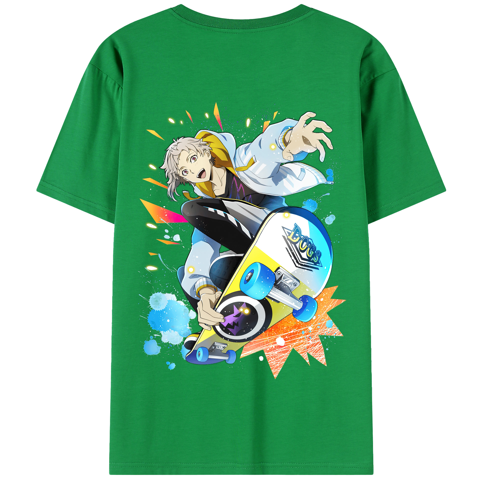 （画像用） 文豪ストレイドッグス Bungo Stray Dogs 綿100％半袖Tシャツ（背面プリント）