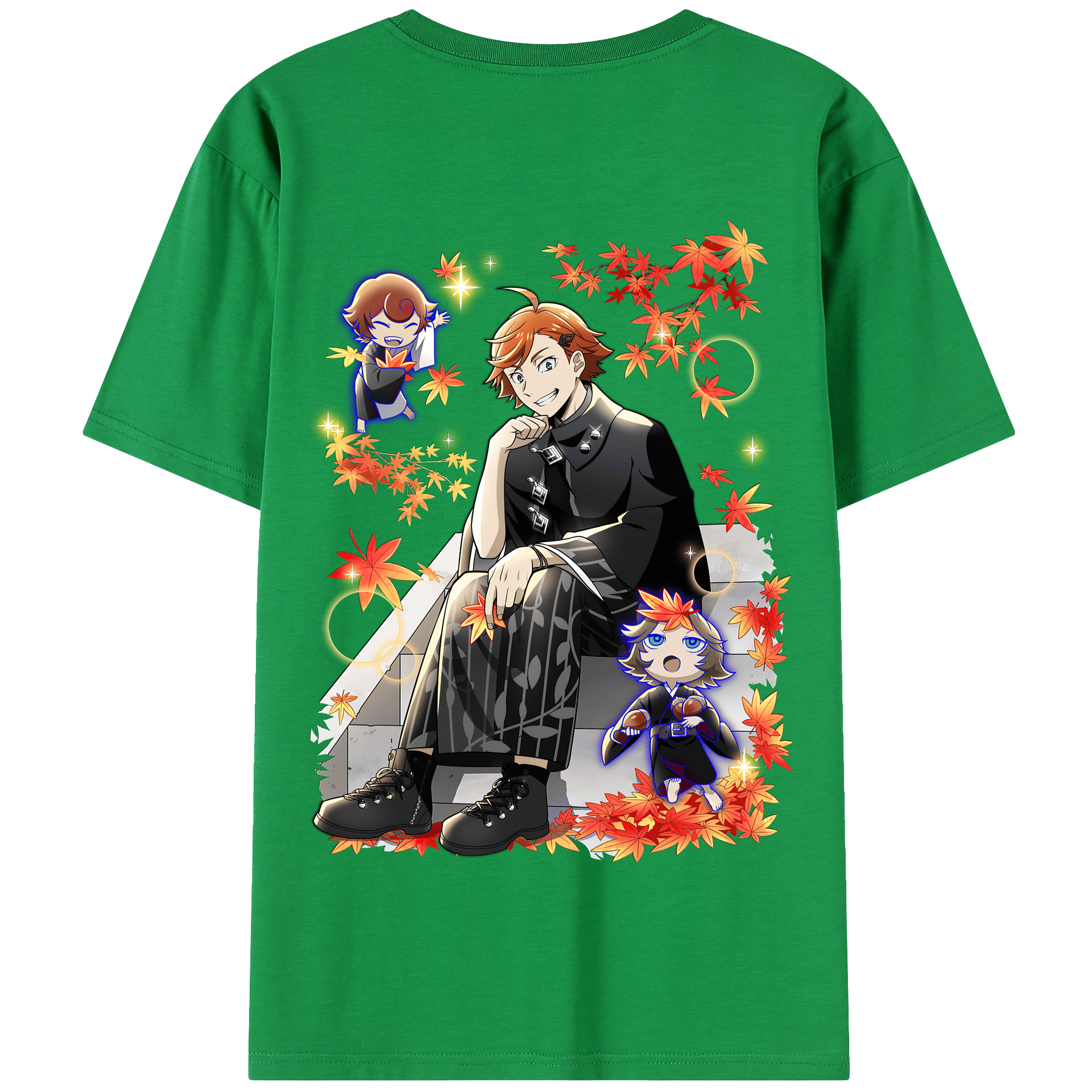 （画像用） 文豪ストレイドッグス Bungo Stray Dogs 綿100％半袖Tシャツ（背面プリント）