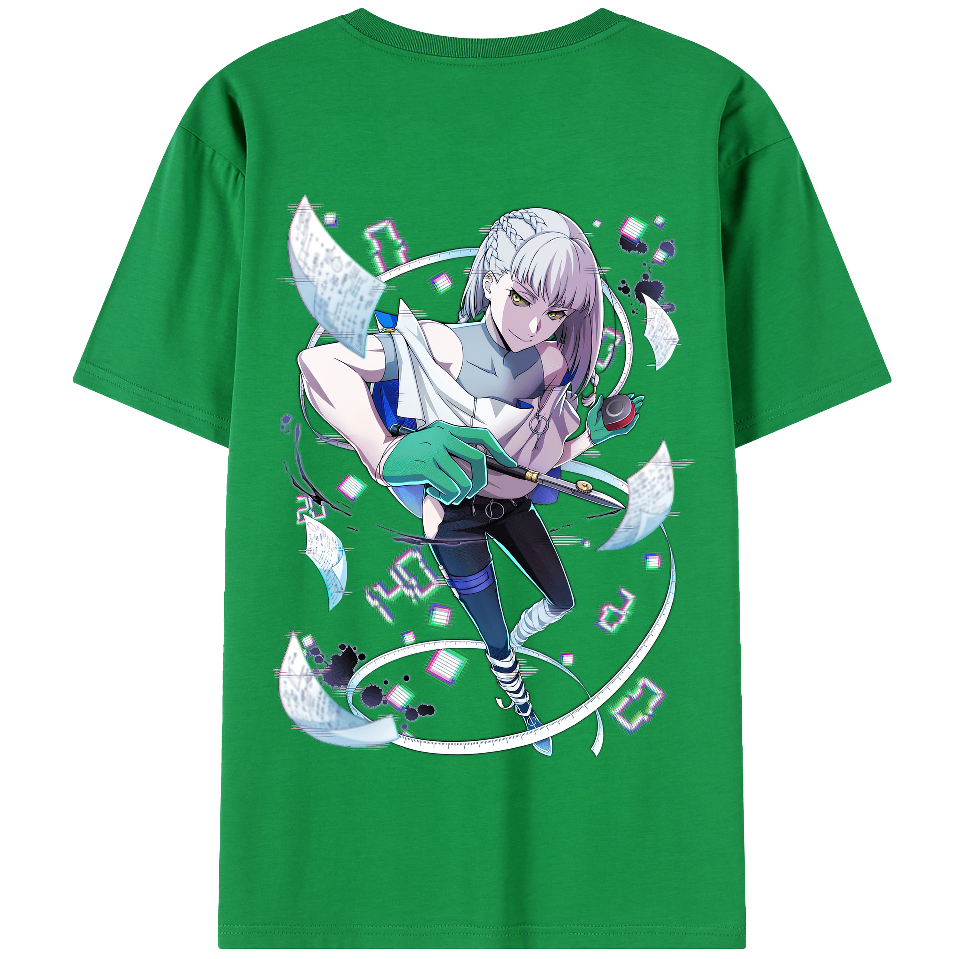 （画像用） 文豪ストレイドッグス Bungo Stray Dogs 綿100％半袖Tシャツ（背面プリント）