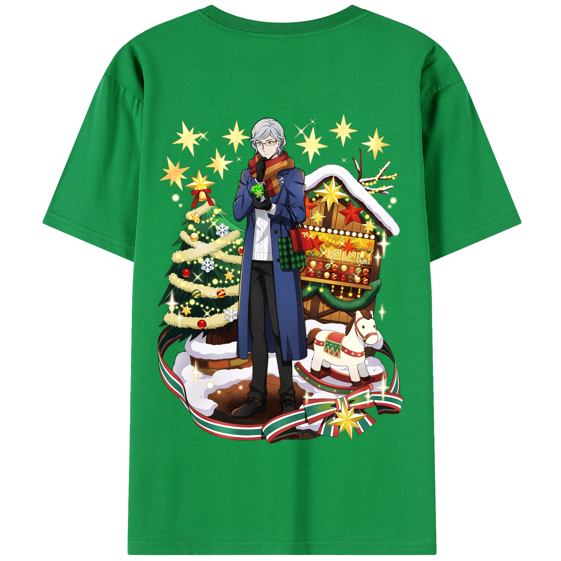 （画像用） 文豪ストレイドッグス Bungo Stray Dogs 綿100％半袖Tシャツ（背面プリント）