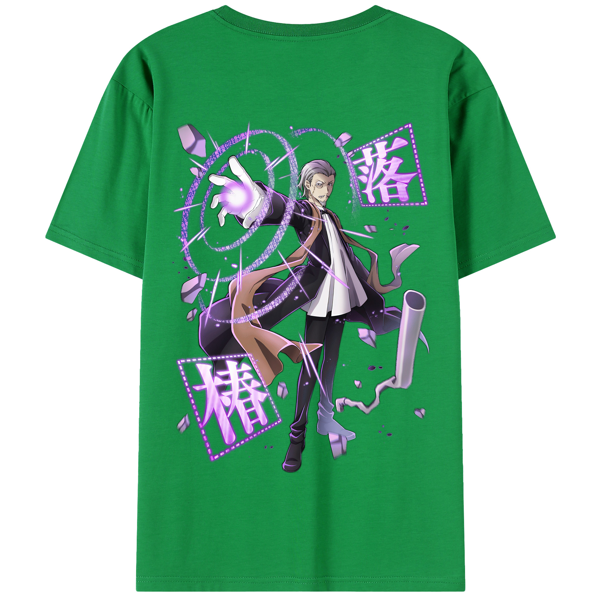 （画像用） 文豪ストレイドッグス Bungo Stray Dogs 綿100％半袖Tシャツ（背面プリント）