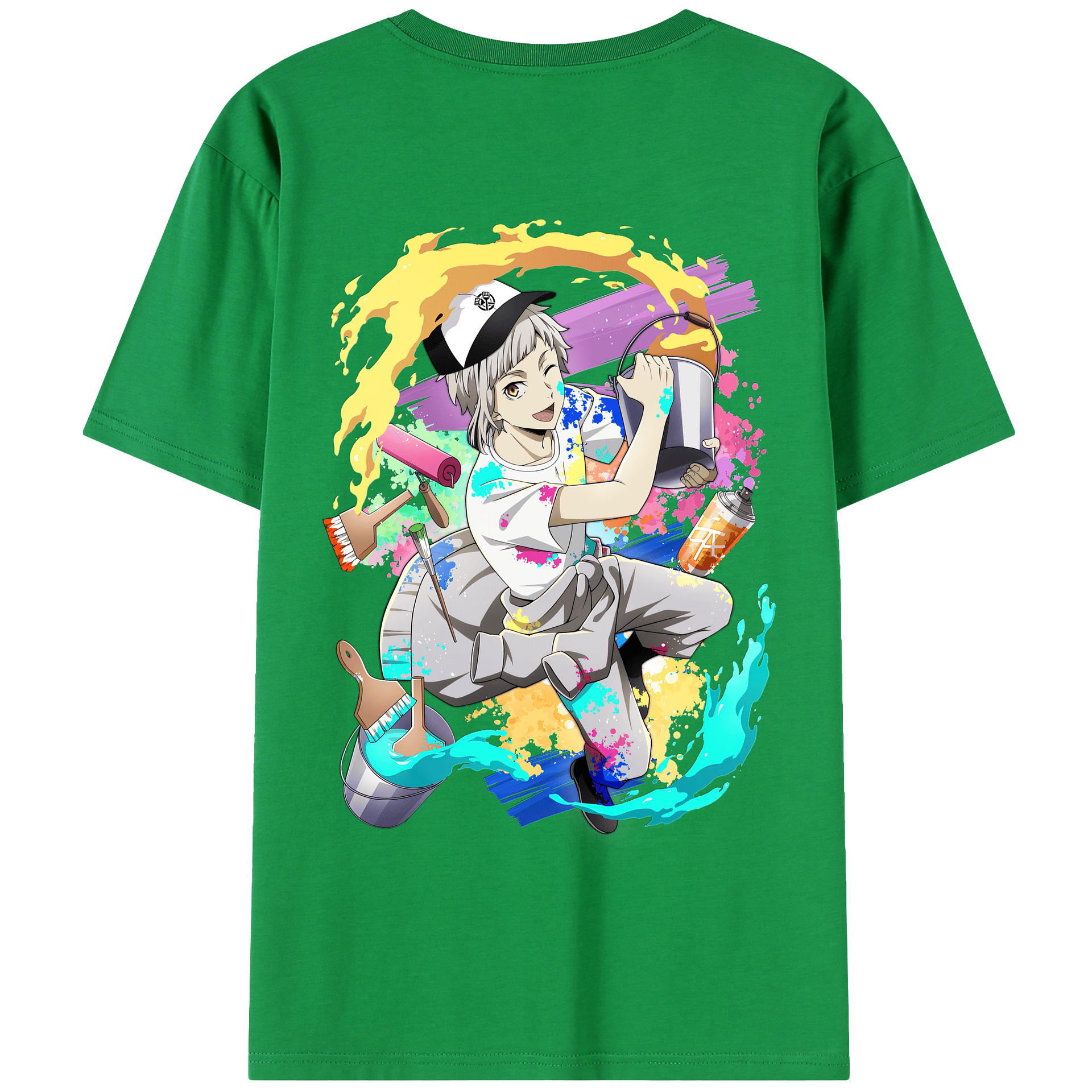 （画像用） 文豪ストレイドッグス Bungo Stray Dogs 綿100％半袖Tシャツ（背面プリント）