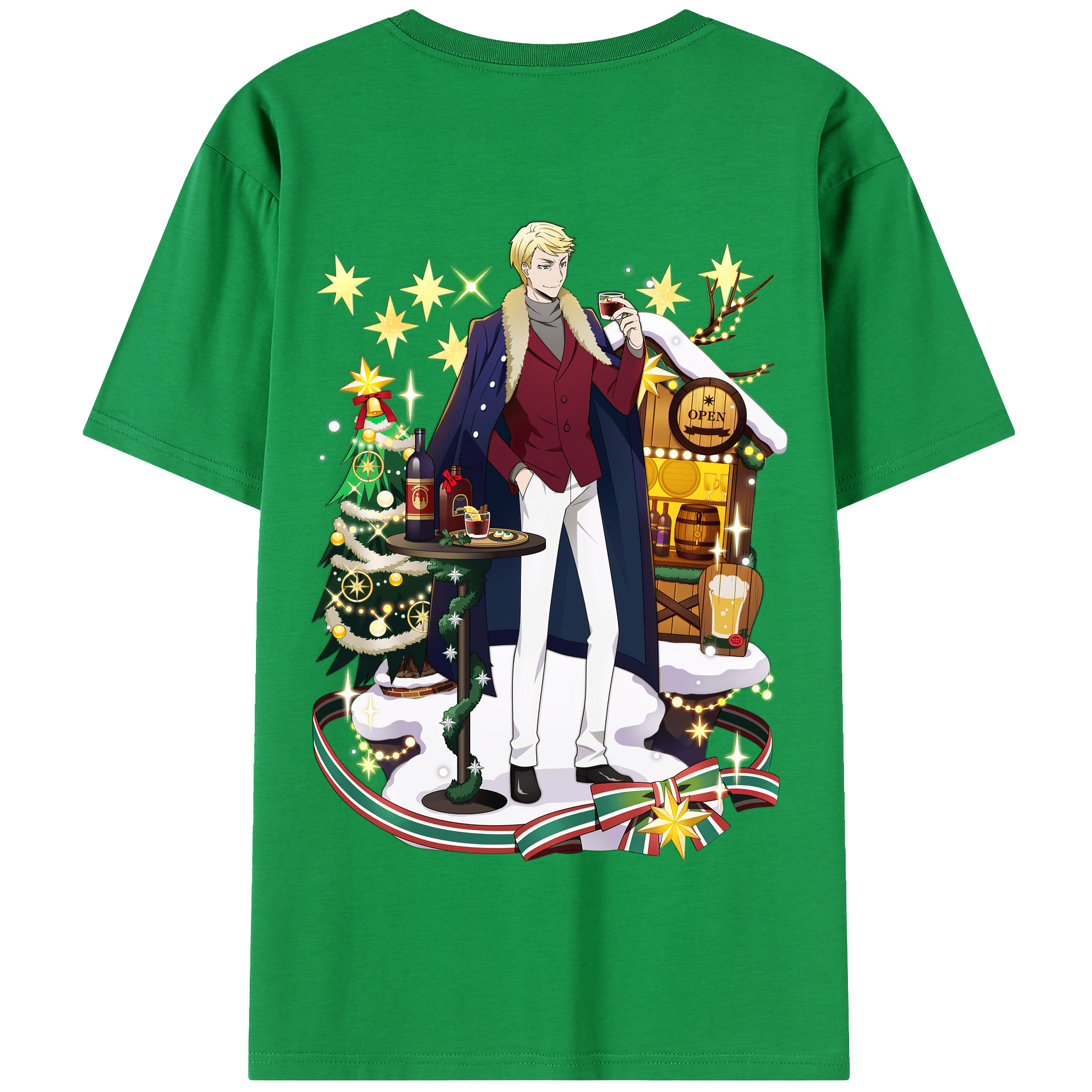 （画像用） 文豪ストレイドッグス Bungo Stray Dogs 綿100％半袖Tシャツ（背面プリント）