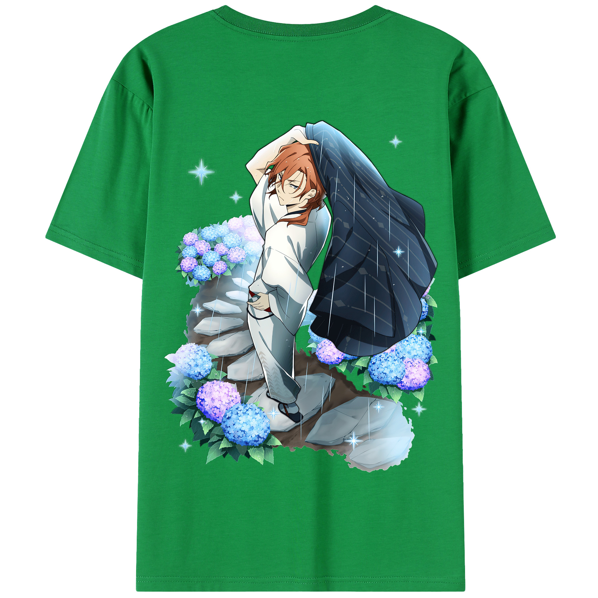 （画像用） 文豪ストレイドッグス Bungo Stray Dogs 綿100％半袖Tシャツ（背面プリント）